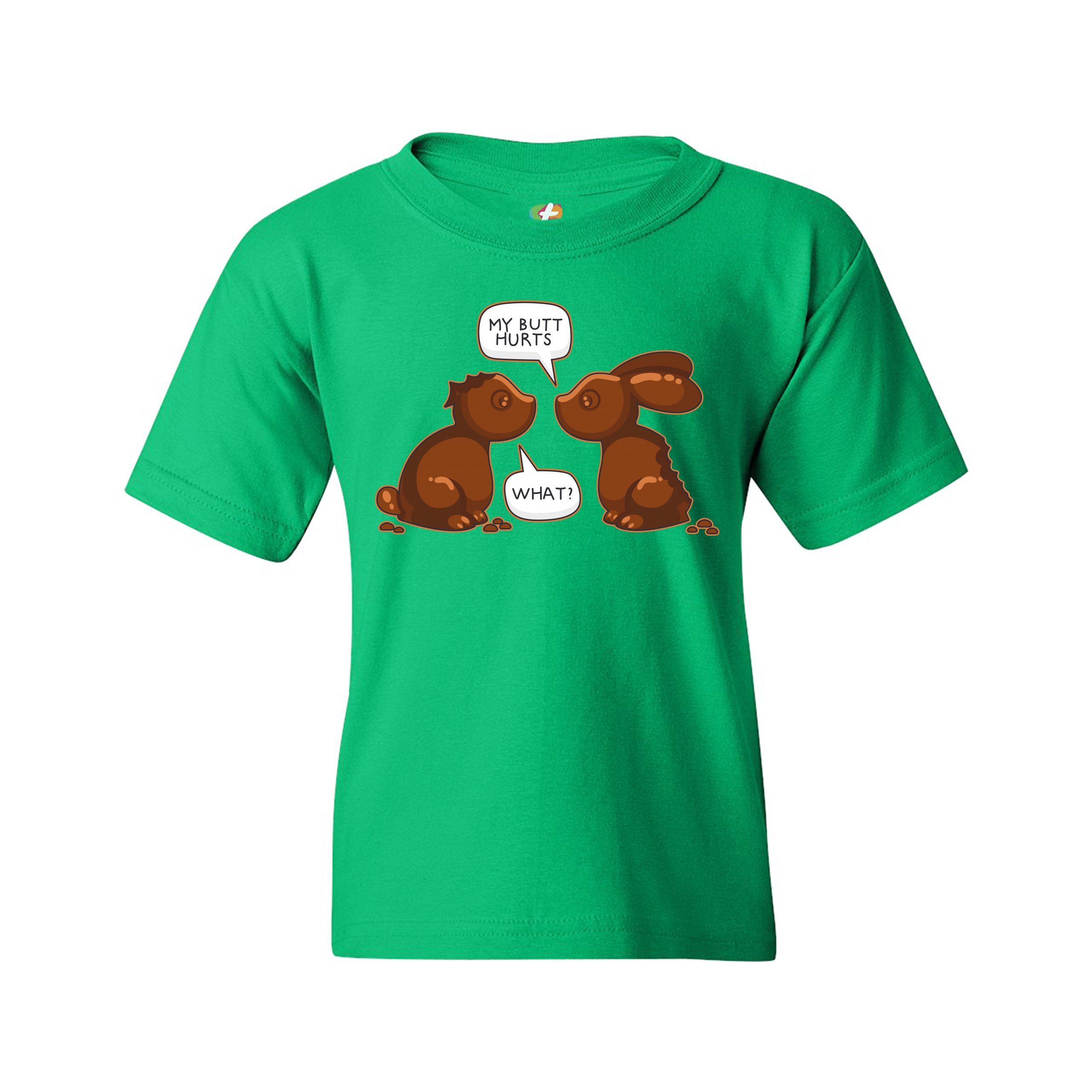 My Butt Hurts - What? Youth T-shirt Chocolate Bunnies Easter Rabbits Kids - Picture 37 of 56