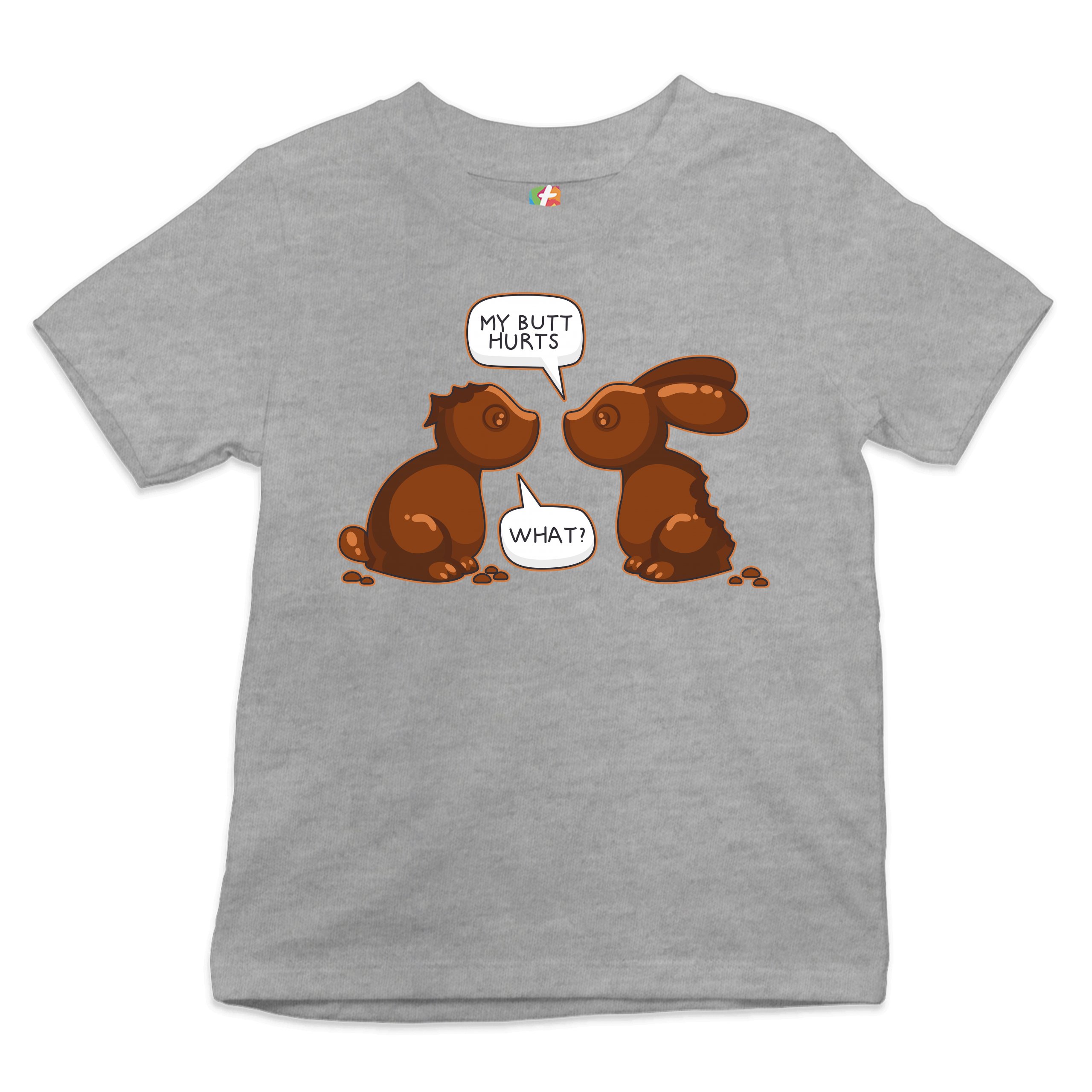 My Butt Hurts - What? Youth T-shirt Chocolate Bunnies Easter Rabbits Kids - Picture 22 of 56