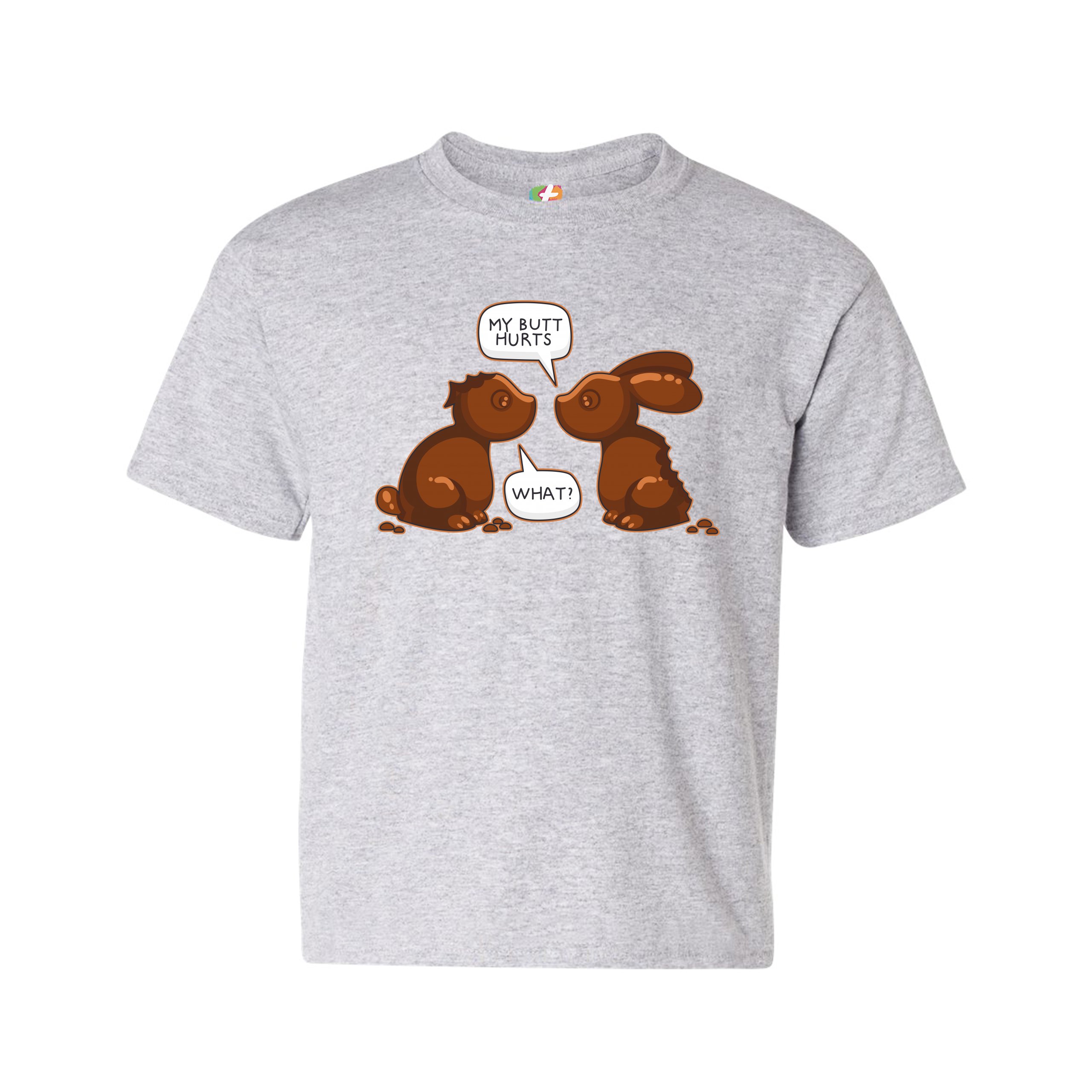 My Butt Hurts - What? Youth T-shirt Chocolate Bunnies Easter Rabbits Kids - Picture 23 of 56