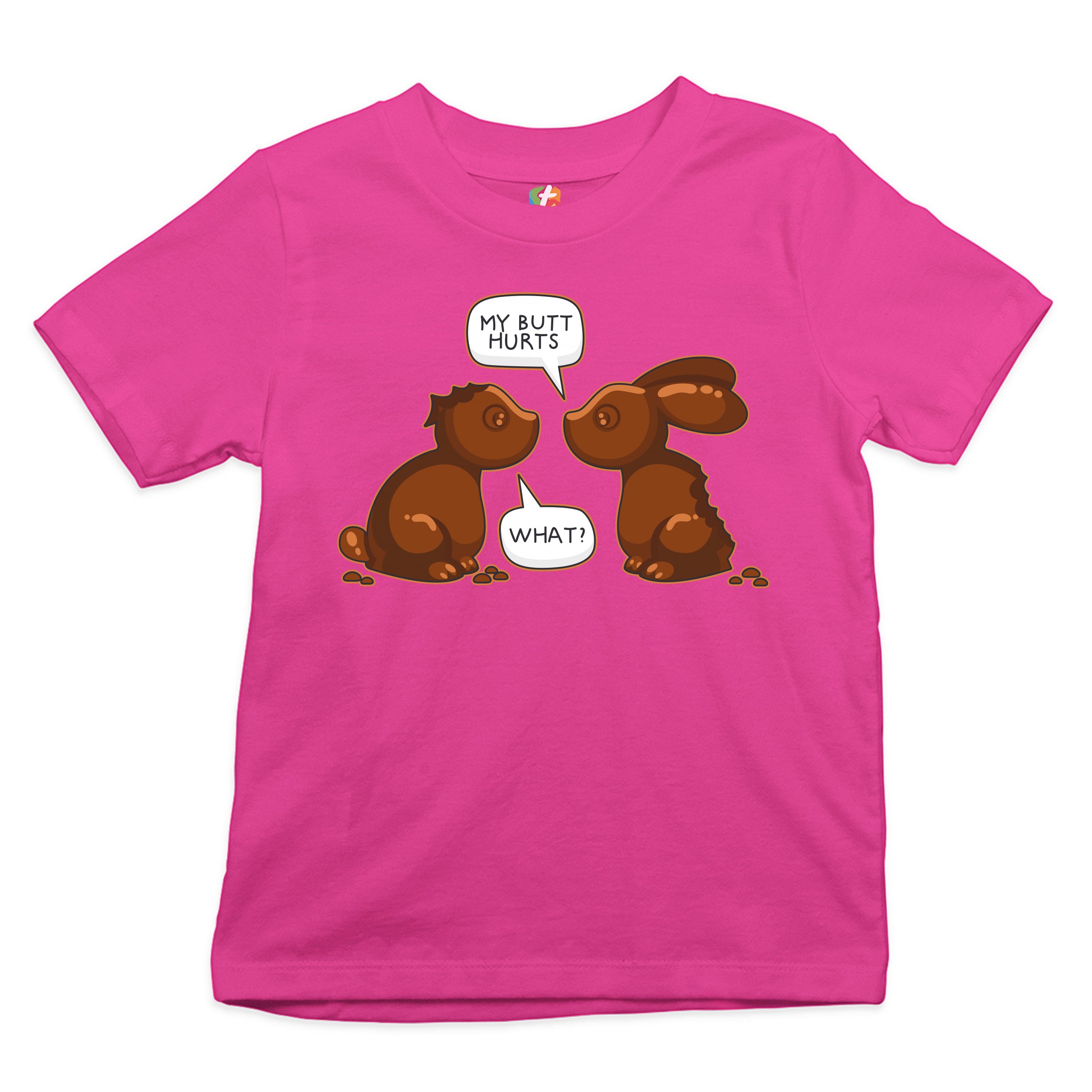 My Butt Hurts - What? Youth T-shirt Chocolate Bunnies Easter Rabbits Kids - Picture 50 of 56