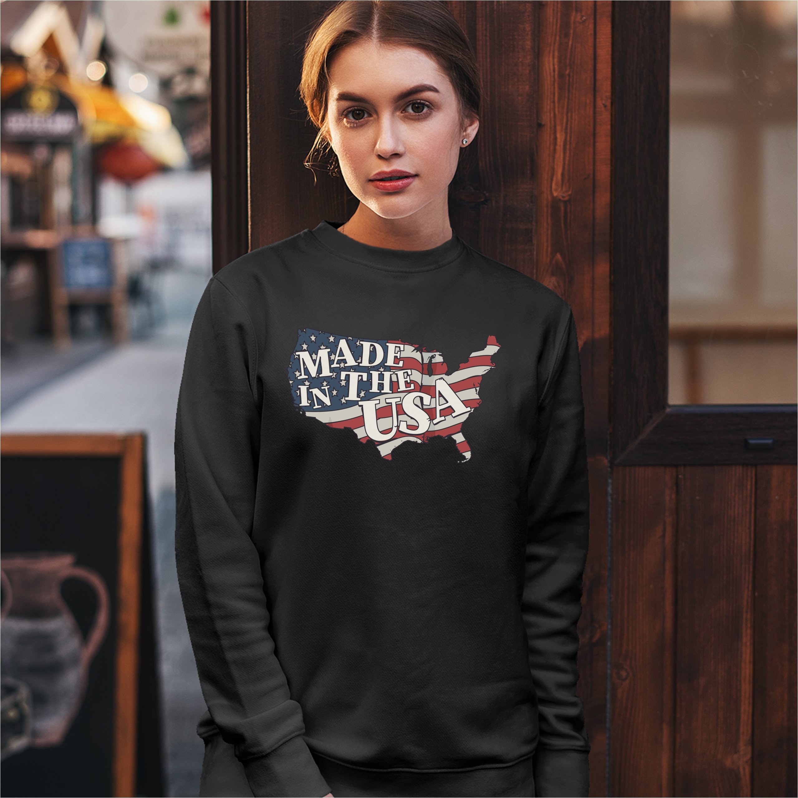 Made in the USA Sweatshirt American Flag Independence Day 4th of July Crewneck - Picture 6 of 36