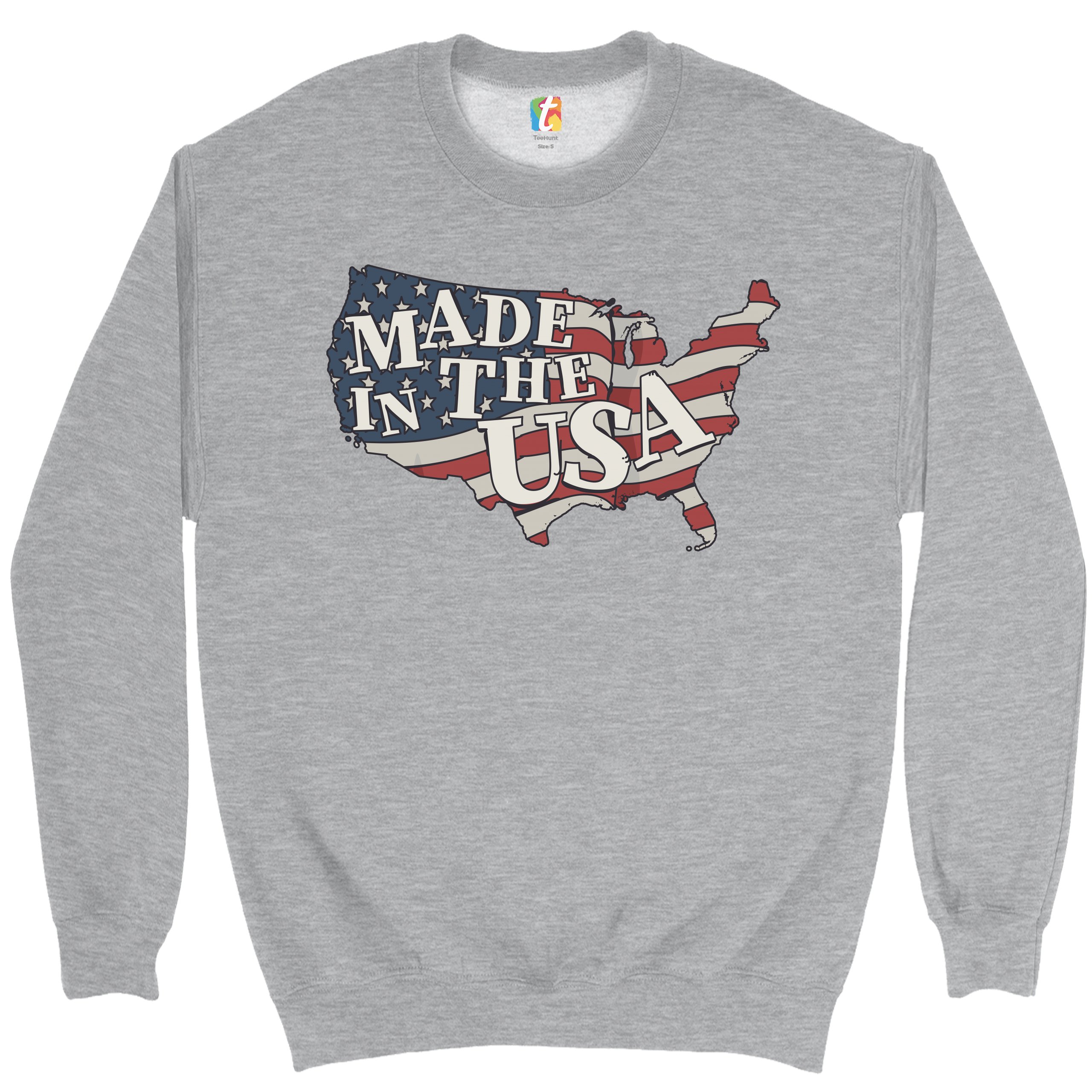 Made in the USA Sweatshirt American Flag Independence Day 4th of July Crewneck - Picture 7 of 36