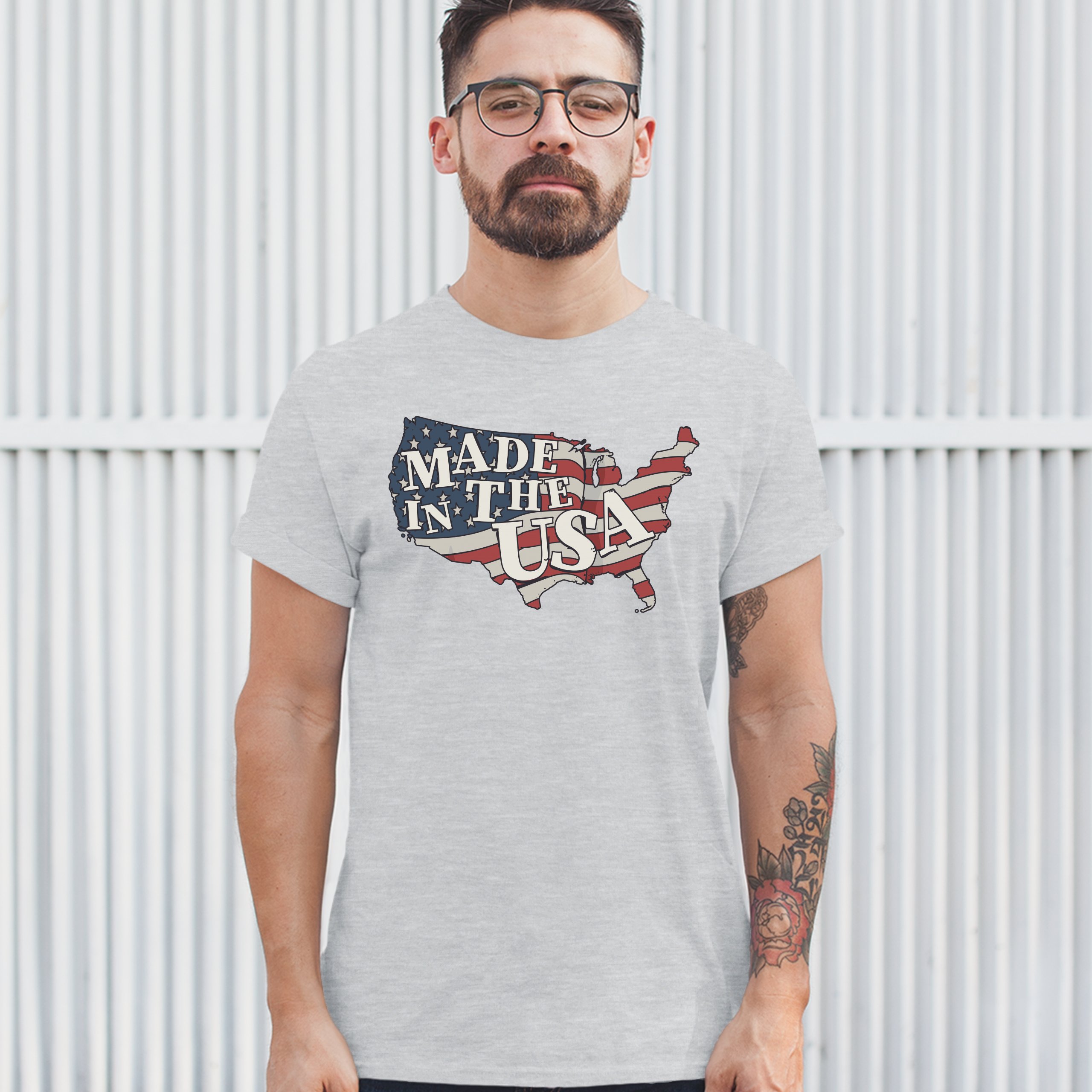 Made in the USA T-shirt American Flag Independence Day 4th of July Men's Tee - Picture 37 of 61