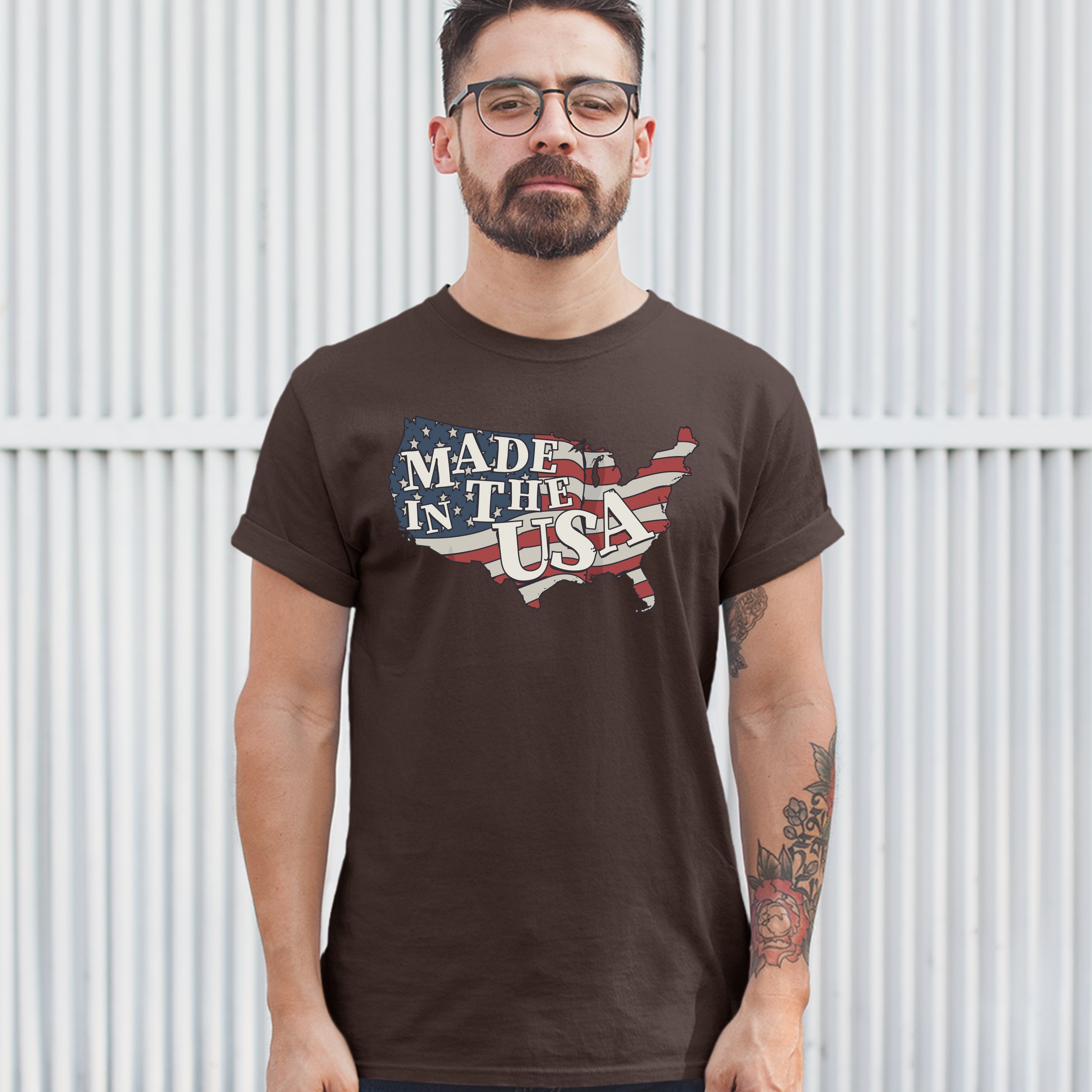 Made in the USA T-shirt American Flag Independence Day 4th of July Men's Tee - Picture 41 of 61