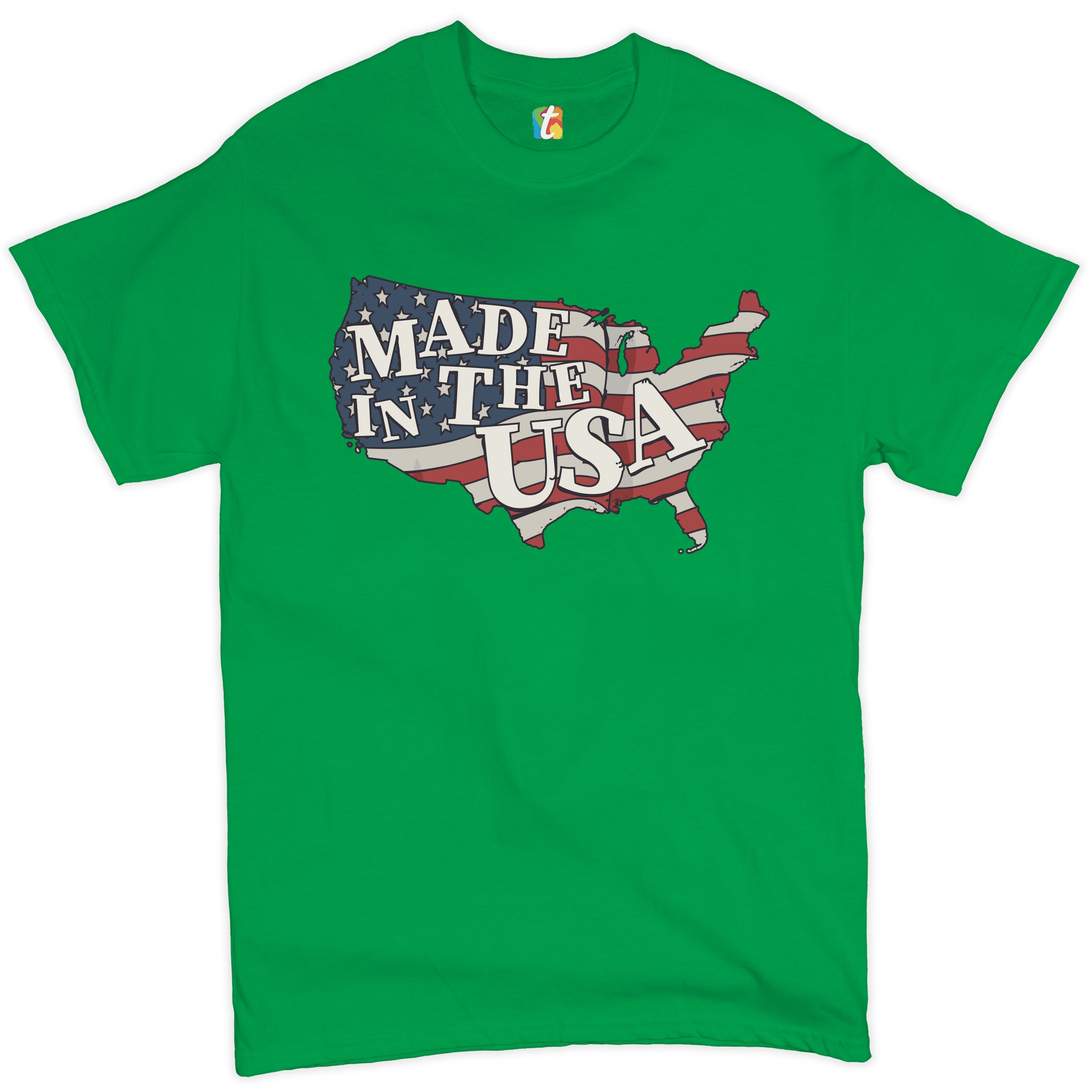 Made in the USA T-shirt American Flag Independence Day 4th of July Men's Tee - Picture 30 of 61