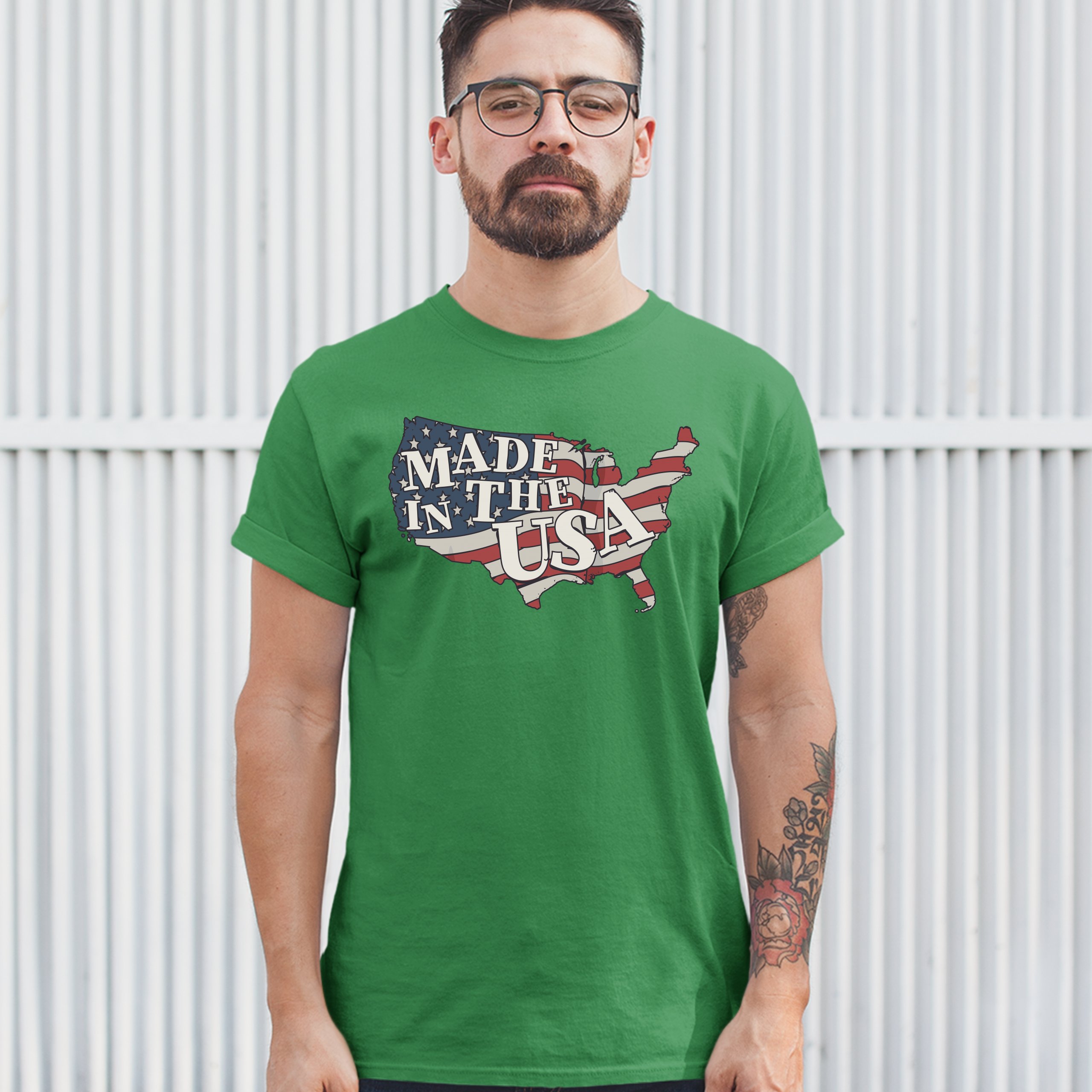 Made in the USA T-shirt American Flag Independence Day 4th of July Men's Tee - Picture 33 of 61