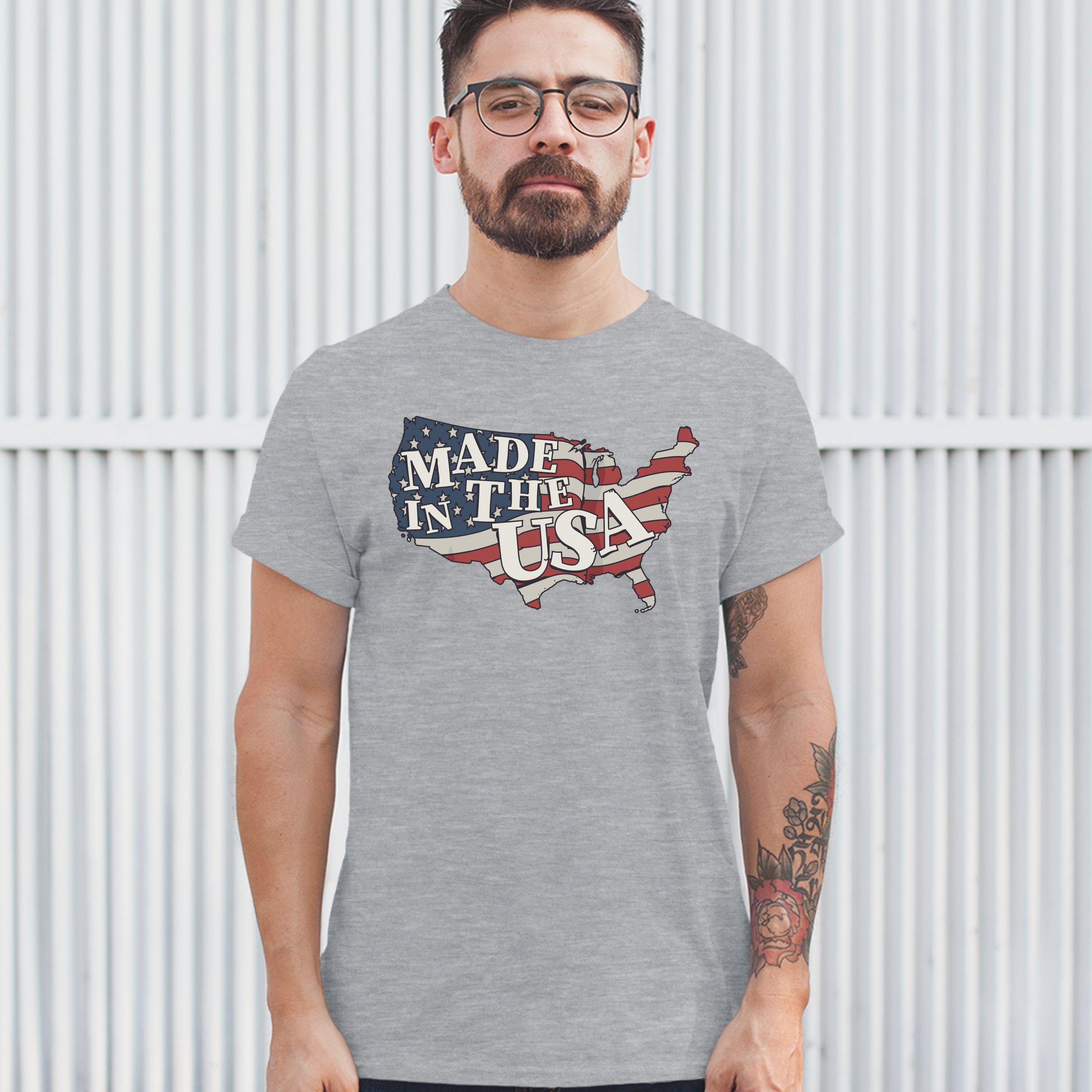 Made in the USA T-shirt American Flag Independence Day 4th of July Men's Tee - Picture 9 of 61