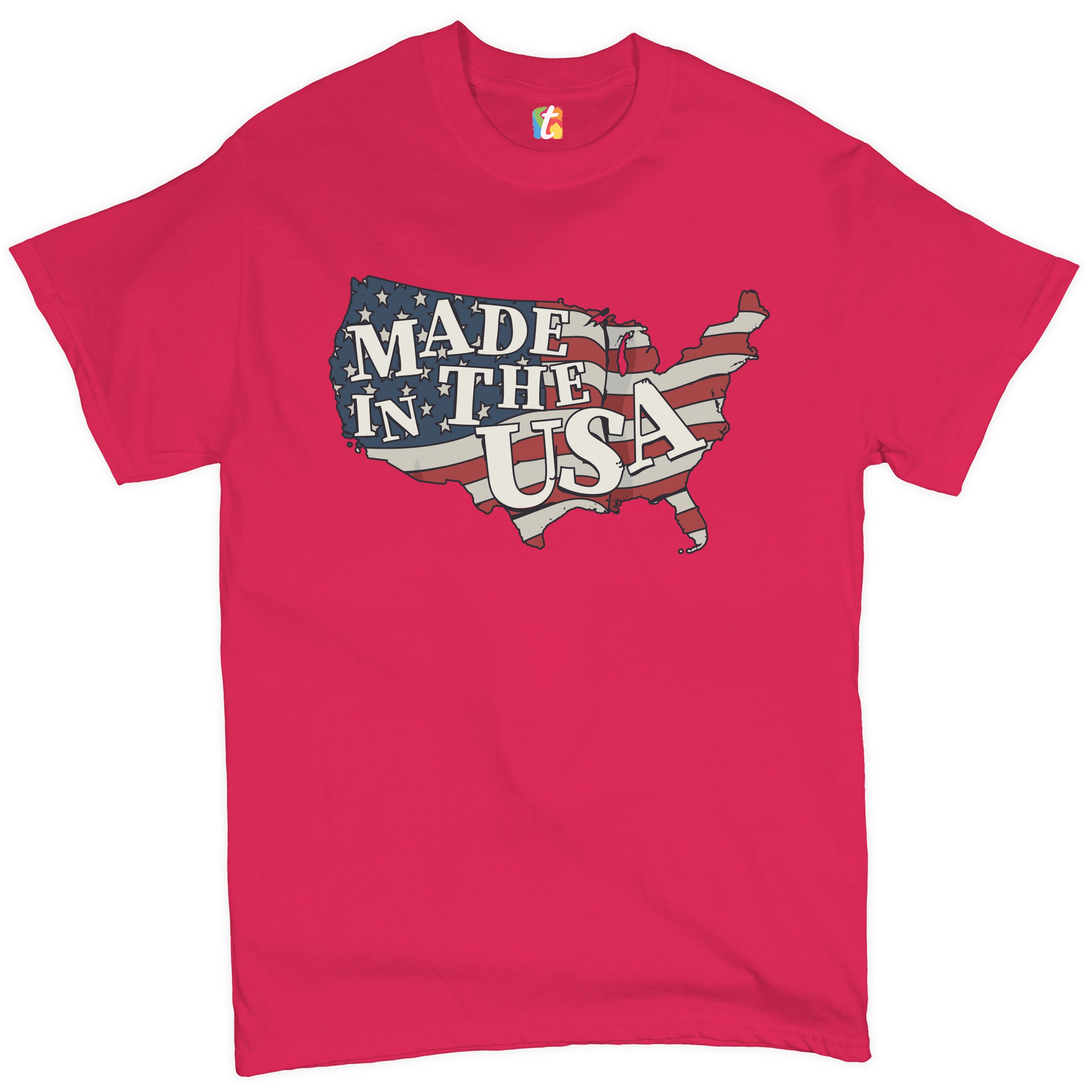 Made in the USA T-shirt American Flag Independence Day 4th of July Men's Tee - Picture 10 of 61