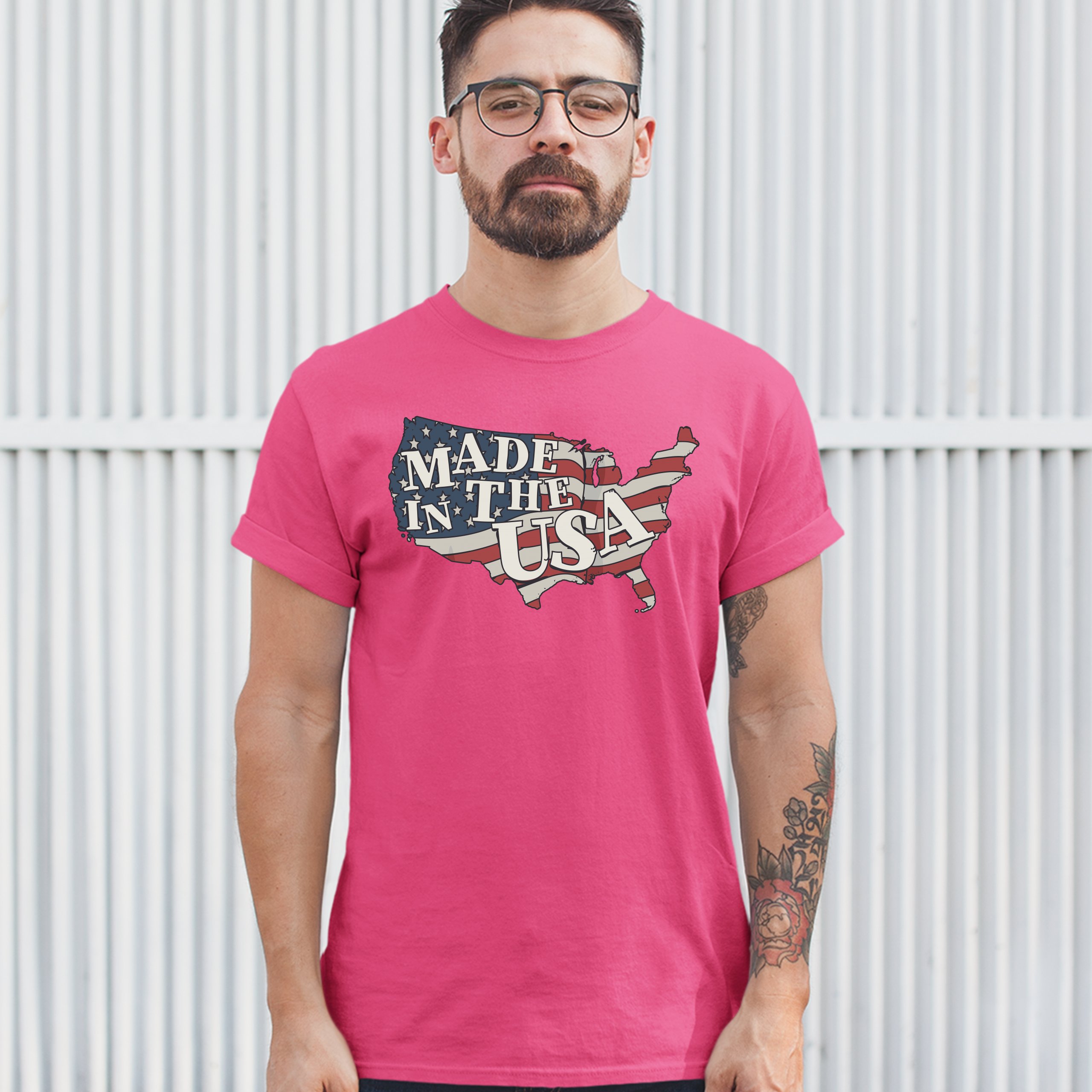 Made in the USA T-shirt American Flag Independence Day 4th of July Men's Tee - Picture 13 of 61
