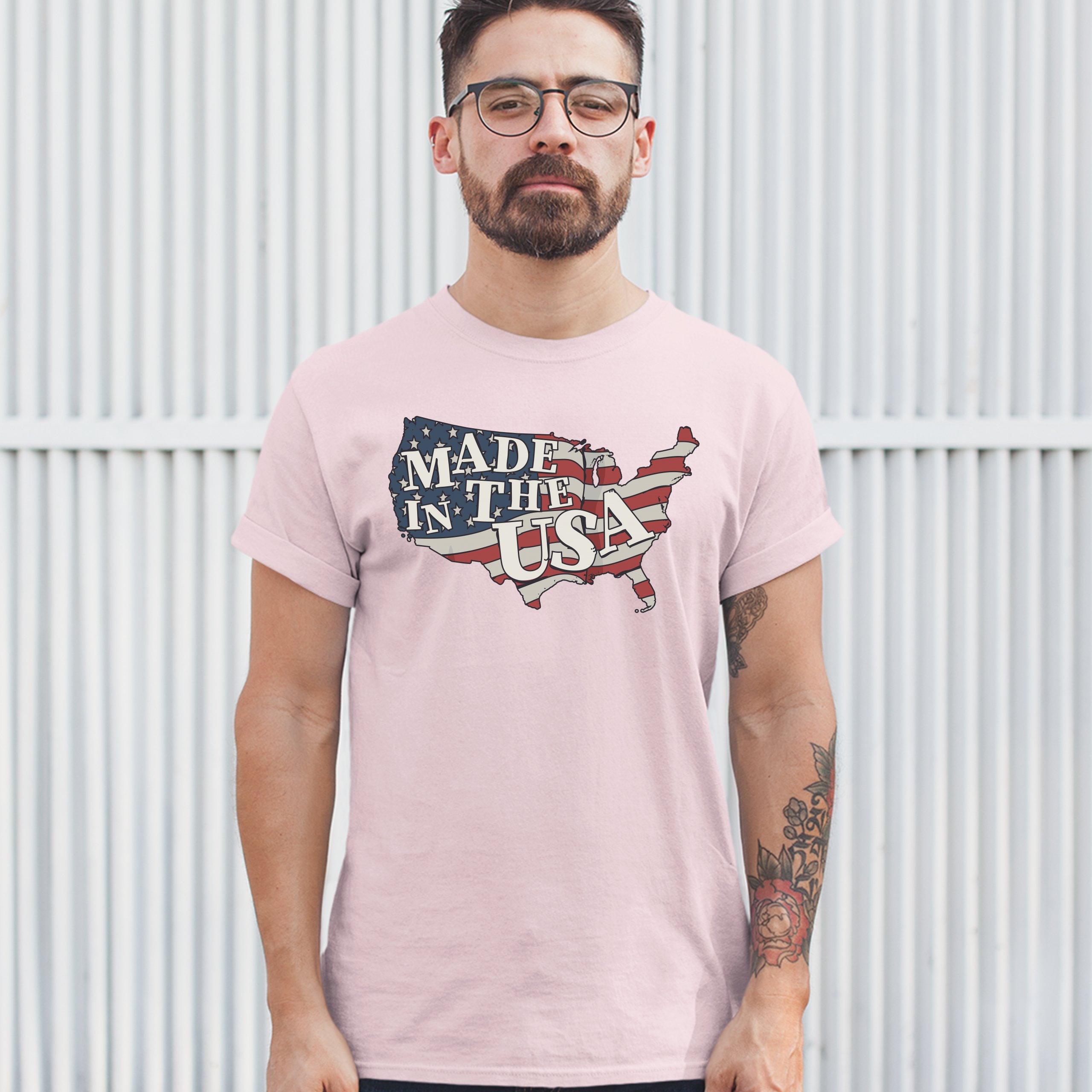 Made in the USA T-shirt American Flag Independence Day 4th of July Men's Tee - Picture 49 of 61