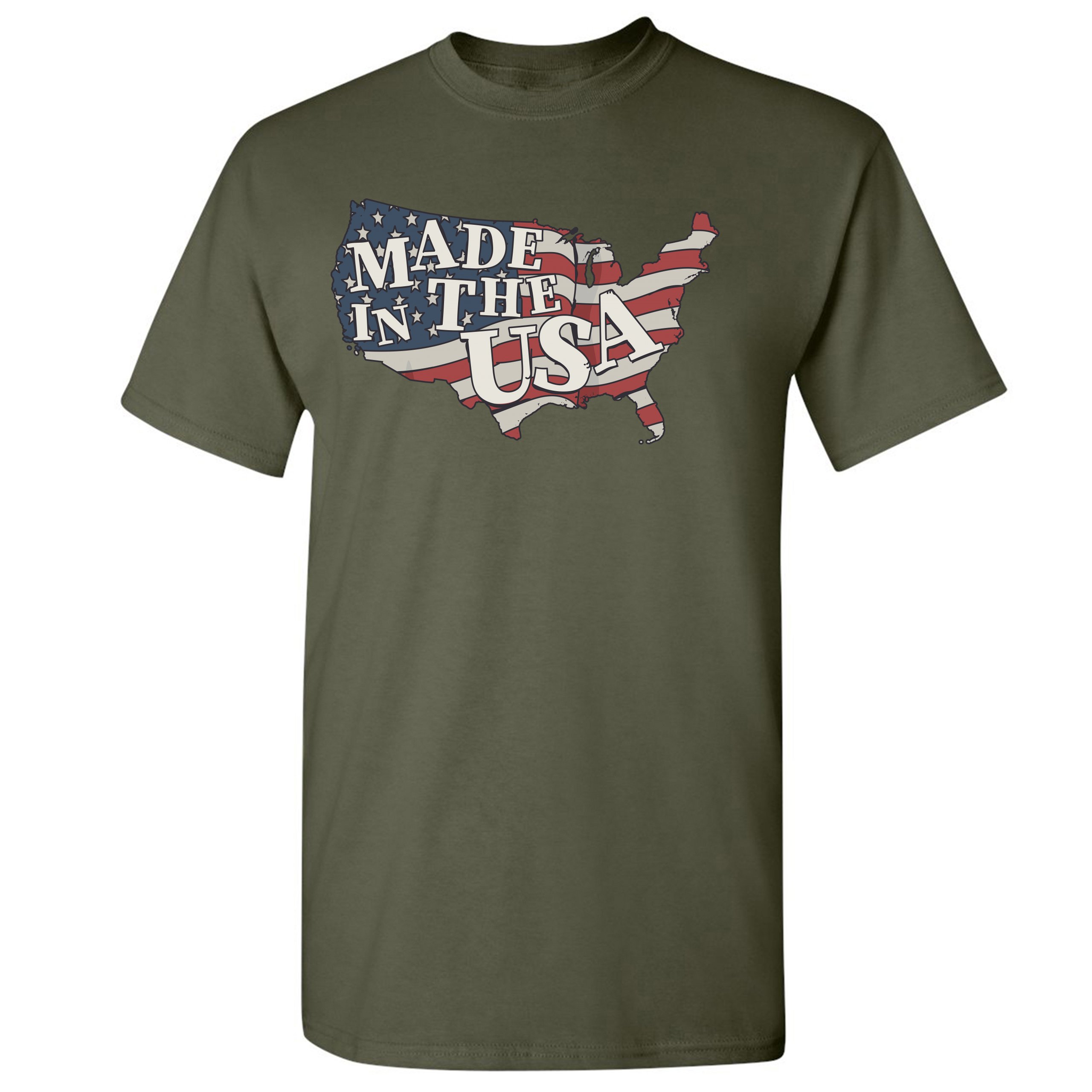 Made in the USA T-shirt American Flag Independence Day 4th of July Men's Tee - Picture 51 of 61