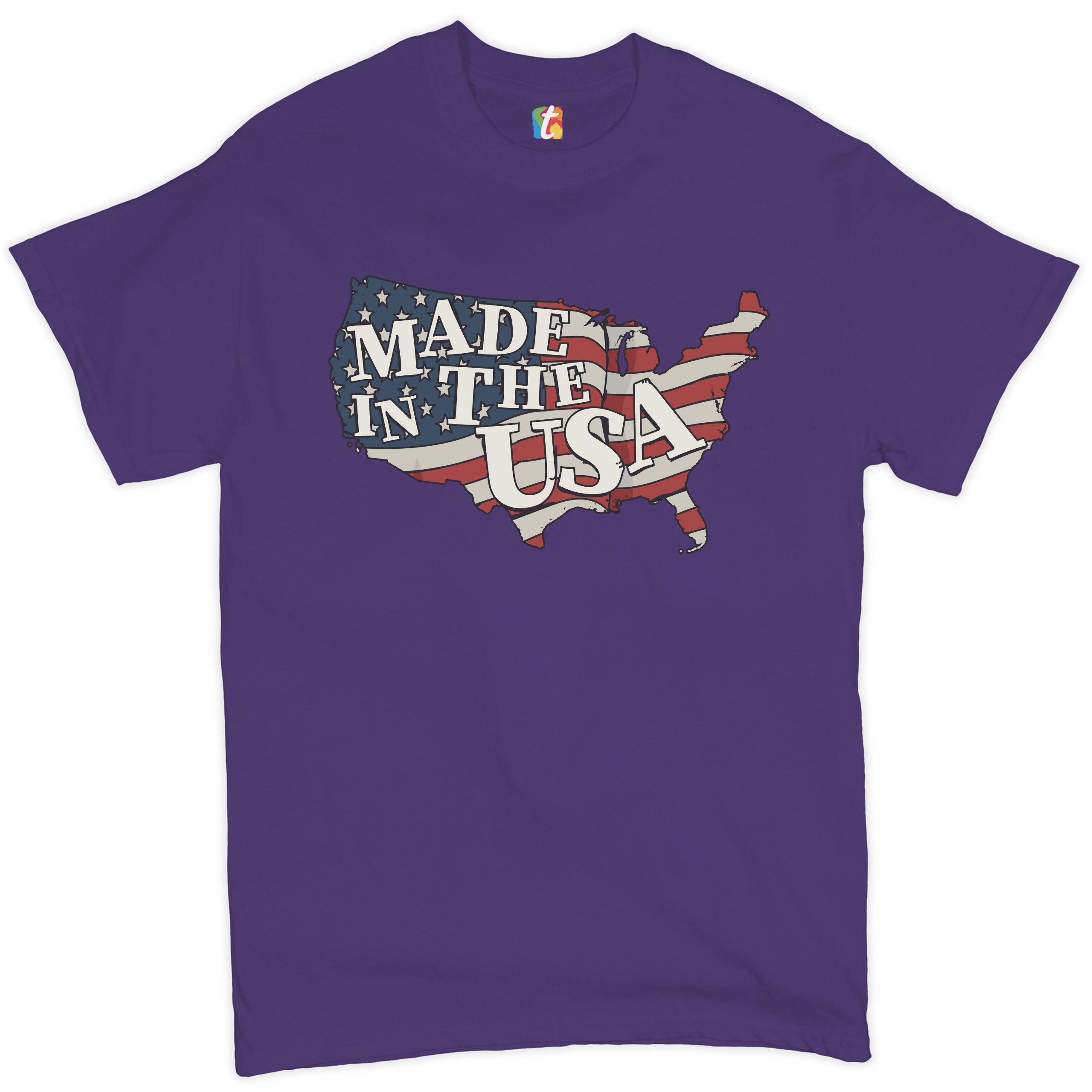 Made in the USA T-shirt American Flag Independence Day 4th of July Men's Tee - Picture 14 of 61