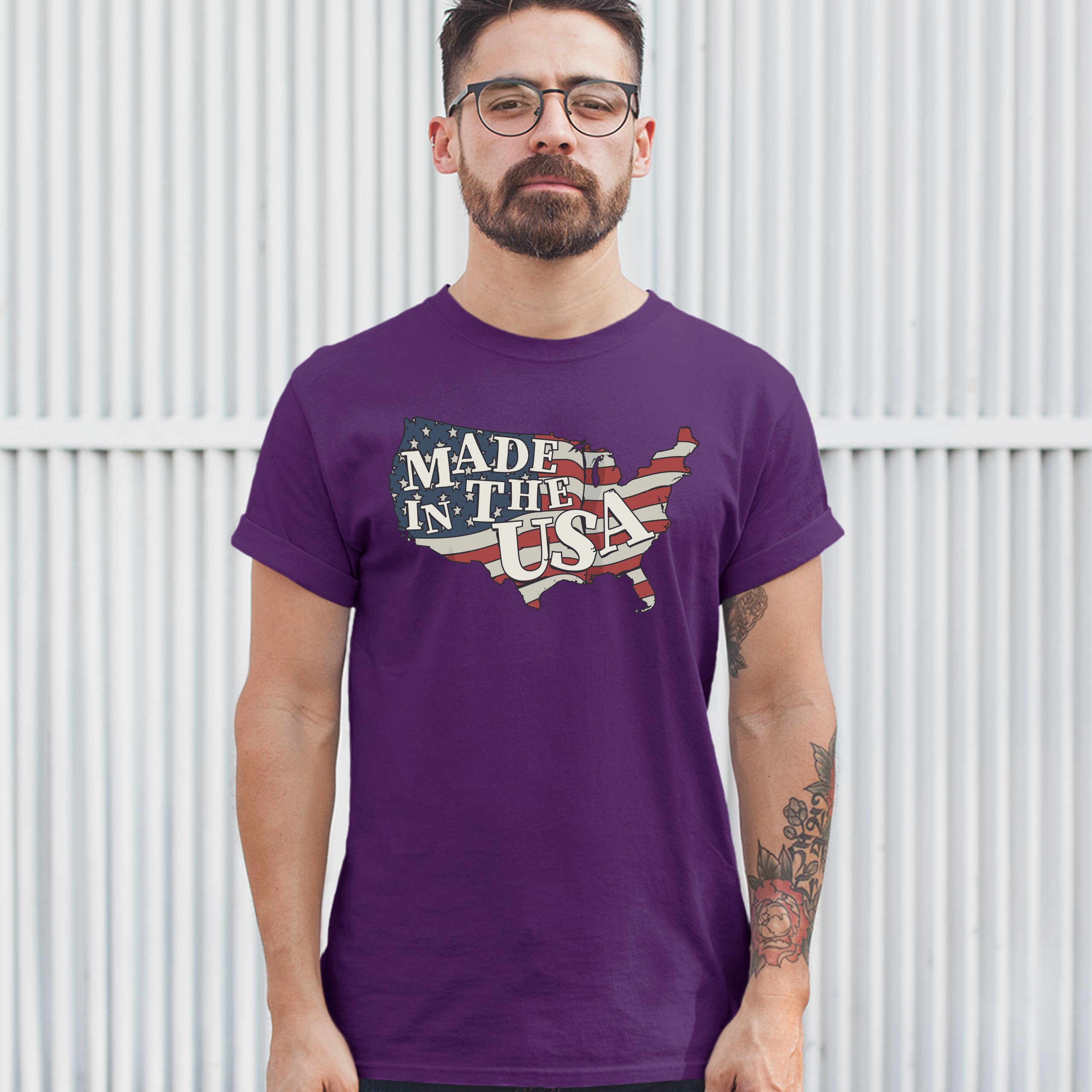 Made in the USA T-shirt American Flag Independence Day 4th of July Men's Tee - Picture 17 of 61