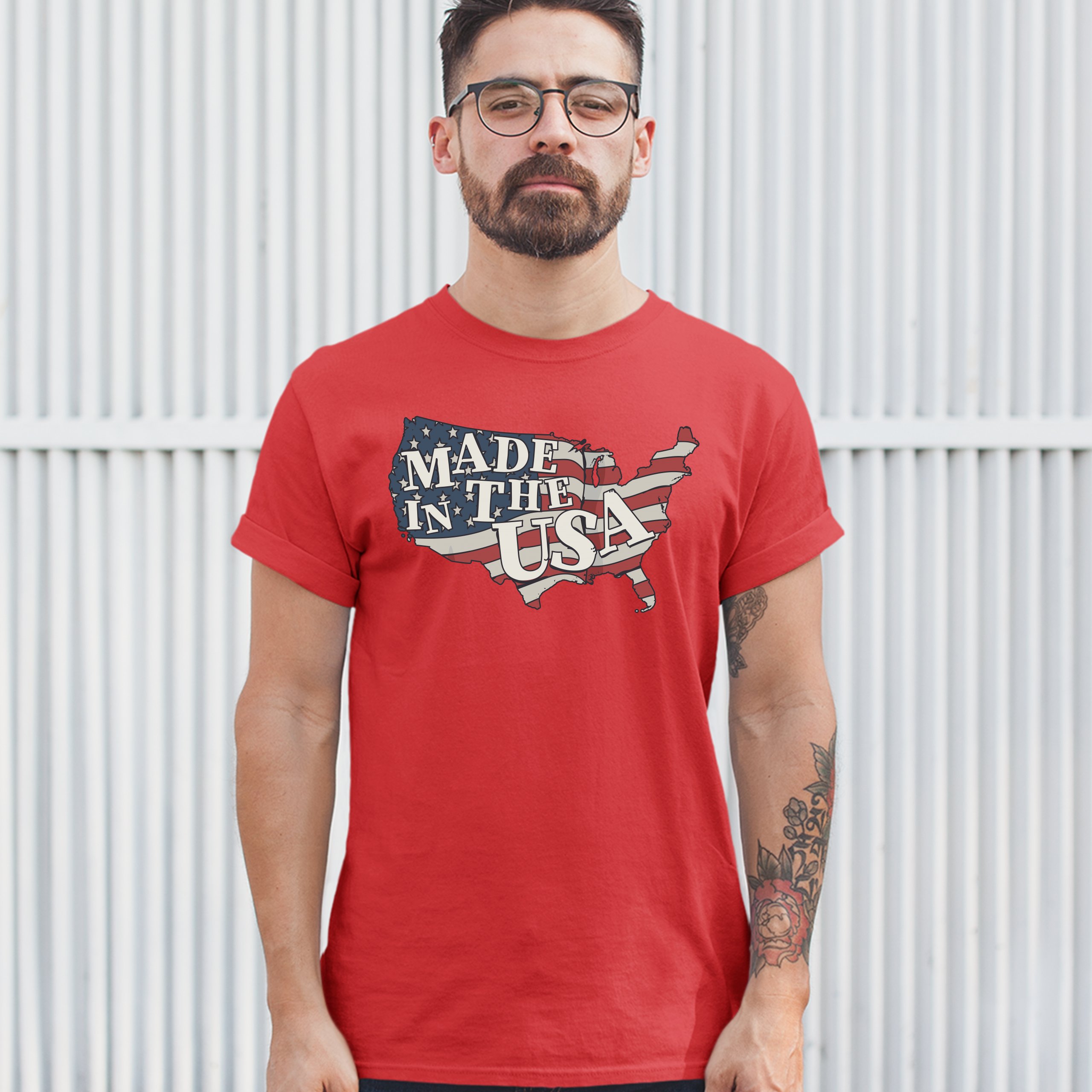 Made in the USA T-shirt American Flag Independence Day 4th of July Men's Tee - Picture 21 of 61
