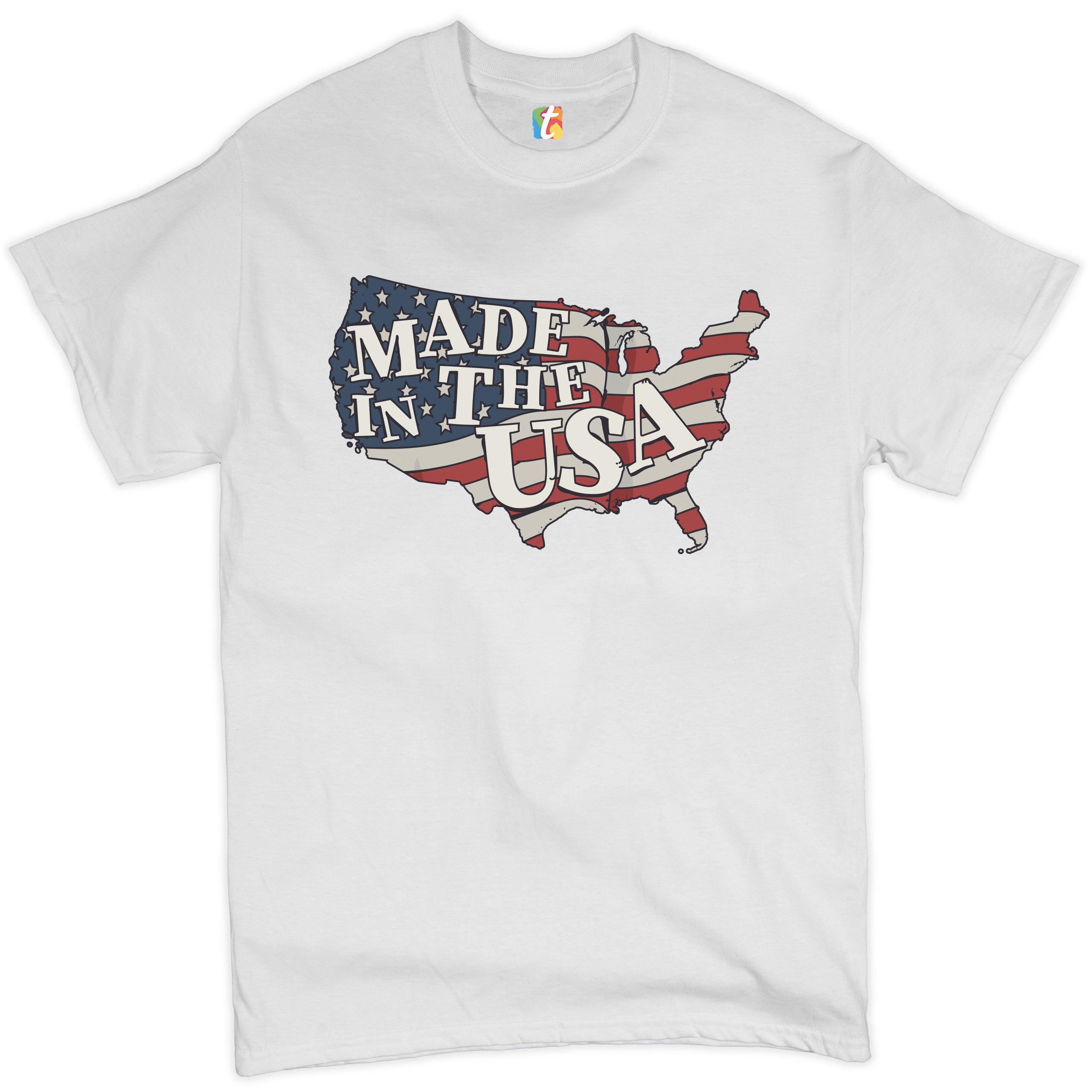 Made in the USA T-shirt American Flag Independence Day 4th of July Men's Tee - Picture 22 of 61