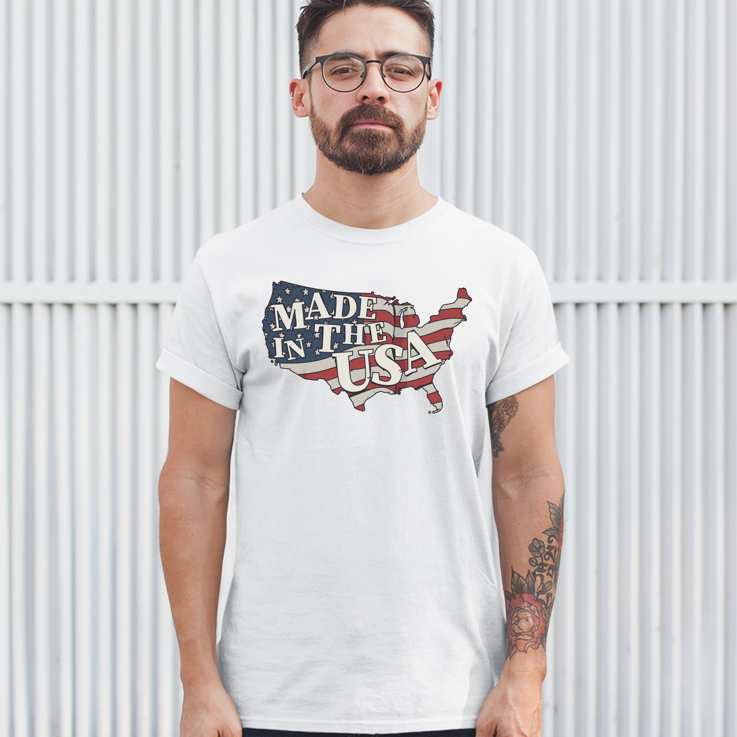 Made in the USA T-shirt American Flag Independence Day 4th of July Men's Tee - Picture 25 of 61