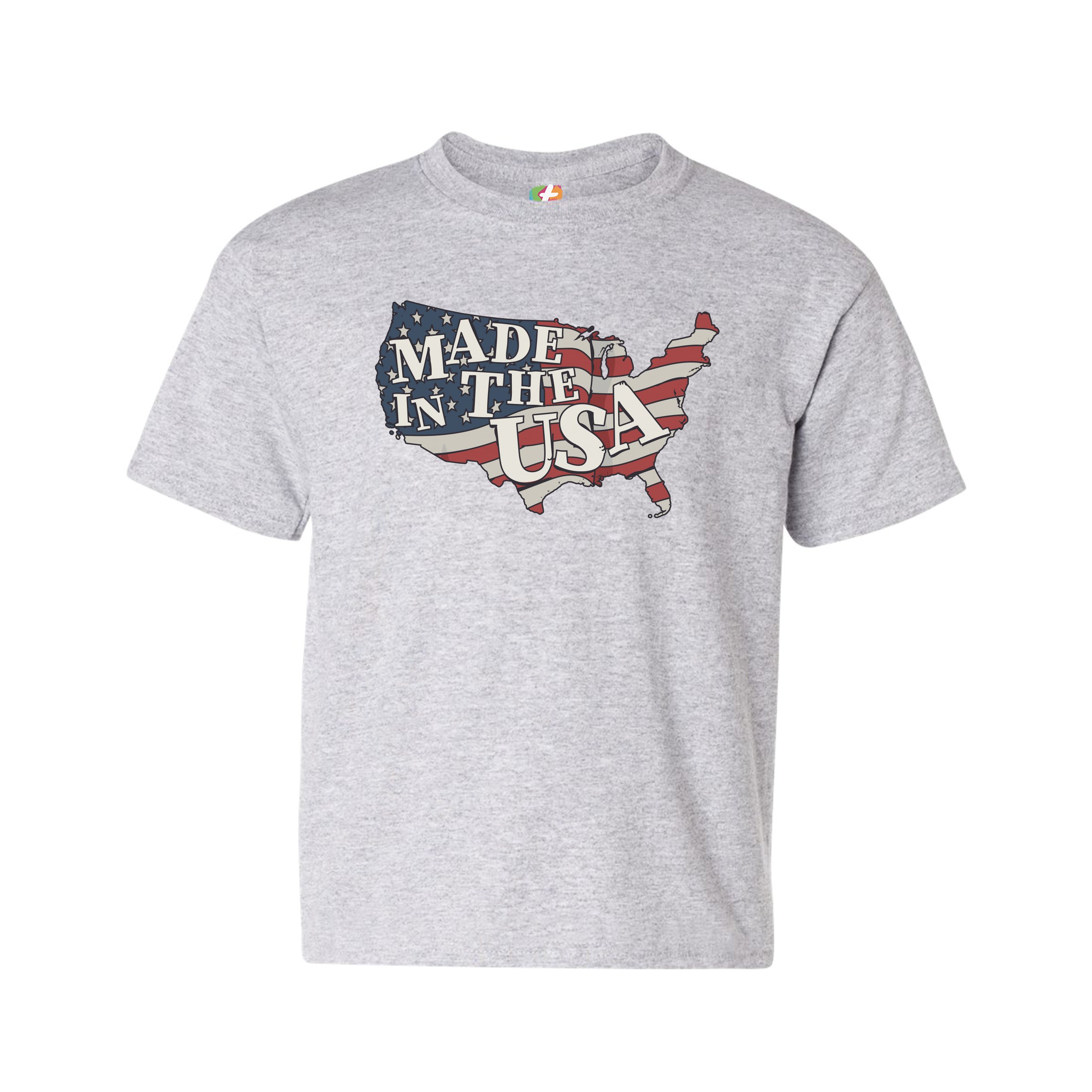 Camiseta Juvenil Hecha en los EE. UU. Bandera Americana Día de la Independencia 4 de Julio Niños - Imagen 7 de 29