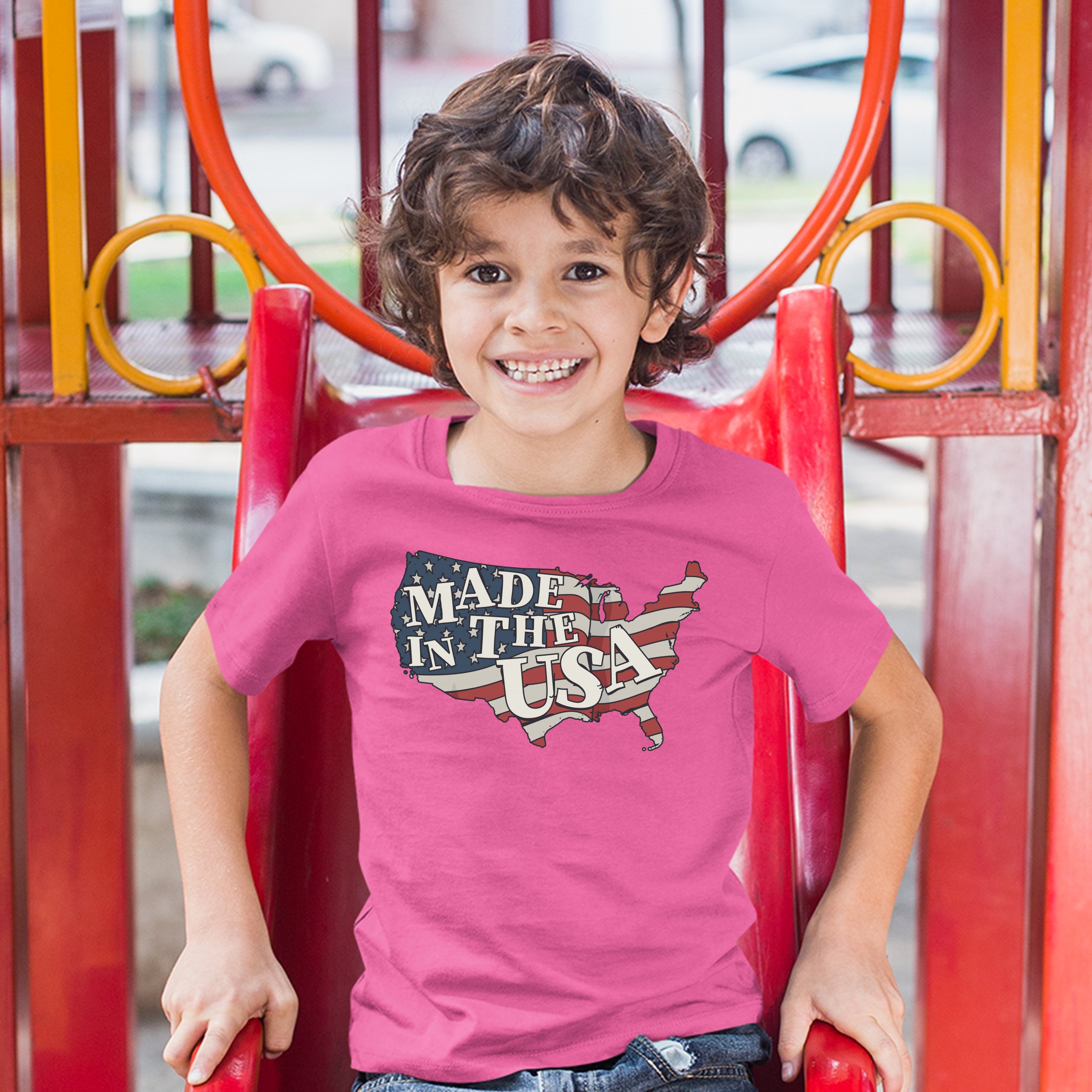 Camiseta Juvenil Hecha en los EE. UU. Bandera Americana Día de la Independencia 4 de Julio Niños - Imagen 29 de 29