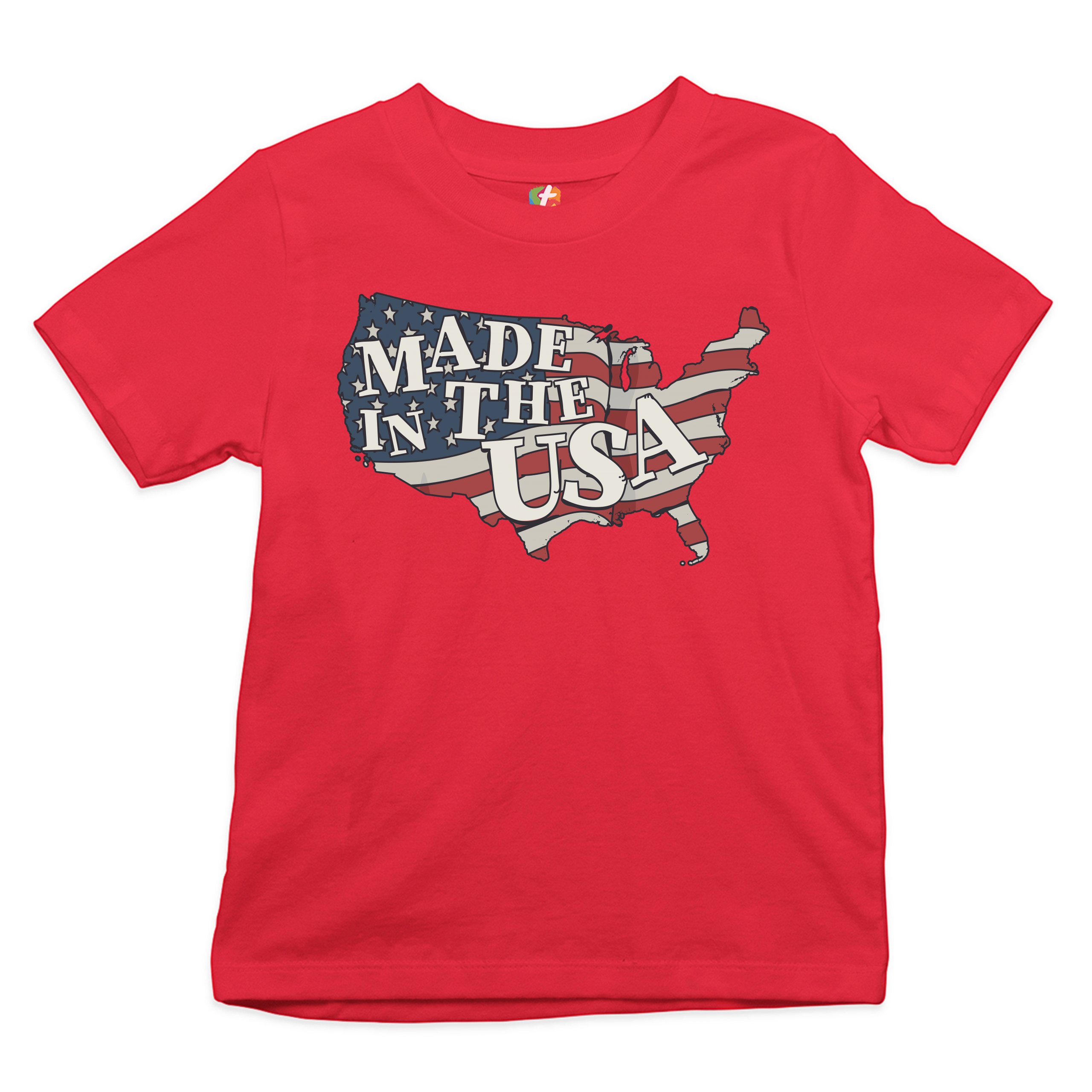 Camiseta Juvenil Hecha en los EE. UU. Bandera Americana Día de la Independencia 4 de Julio Niños - Imagen 10 de 29