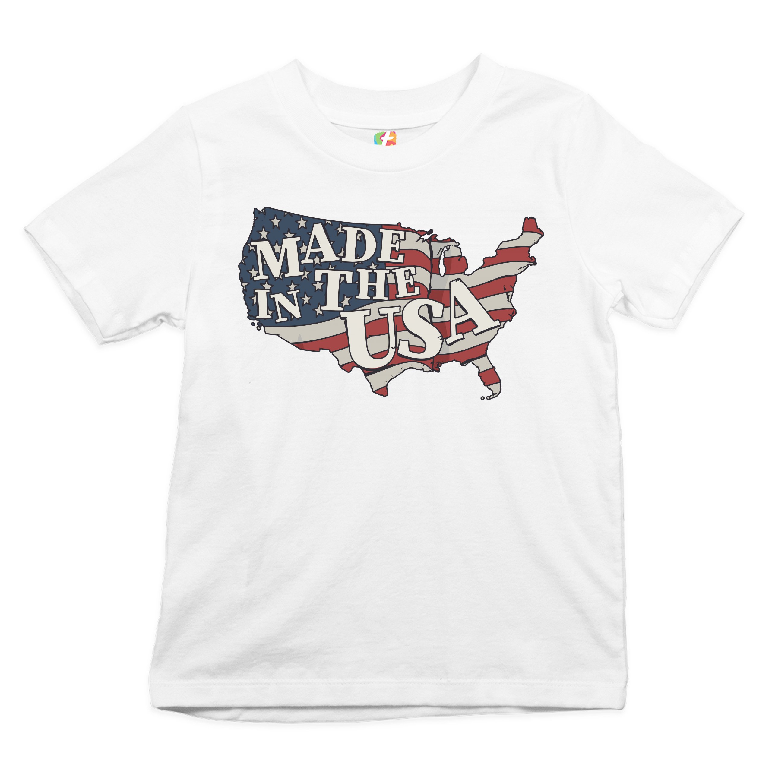 Camiseta Juvenil Hecha en los EE. UU. Bandera Americana Día de la Independencia 4 de Julio Niños - Imagen 14 de 29
