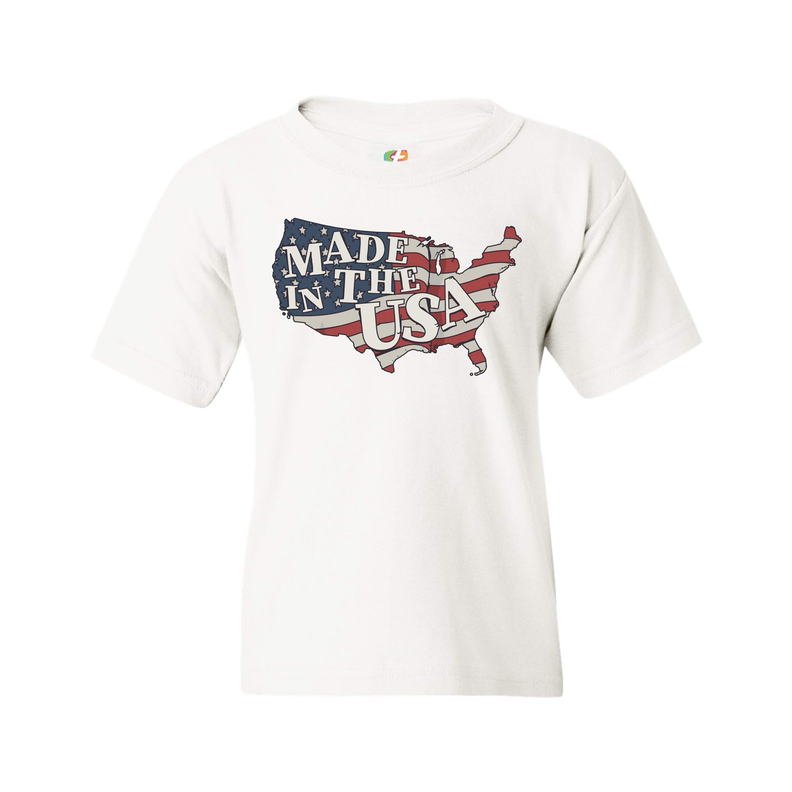 Camiseta Juvenil Hecha en los EE. UU. Bandera Americana Día de la Independencia 4 de Julio Niños - Imagen 15 de 29