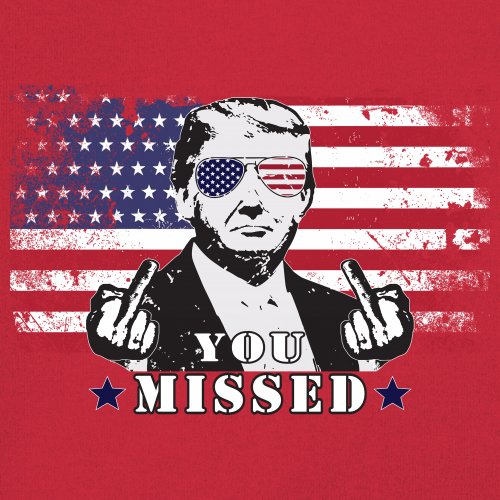 Donald Trump You Missed Sweatshirt 2024 President Vote Red Republican Crewneck