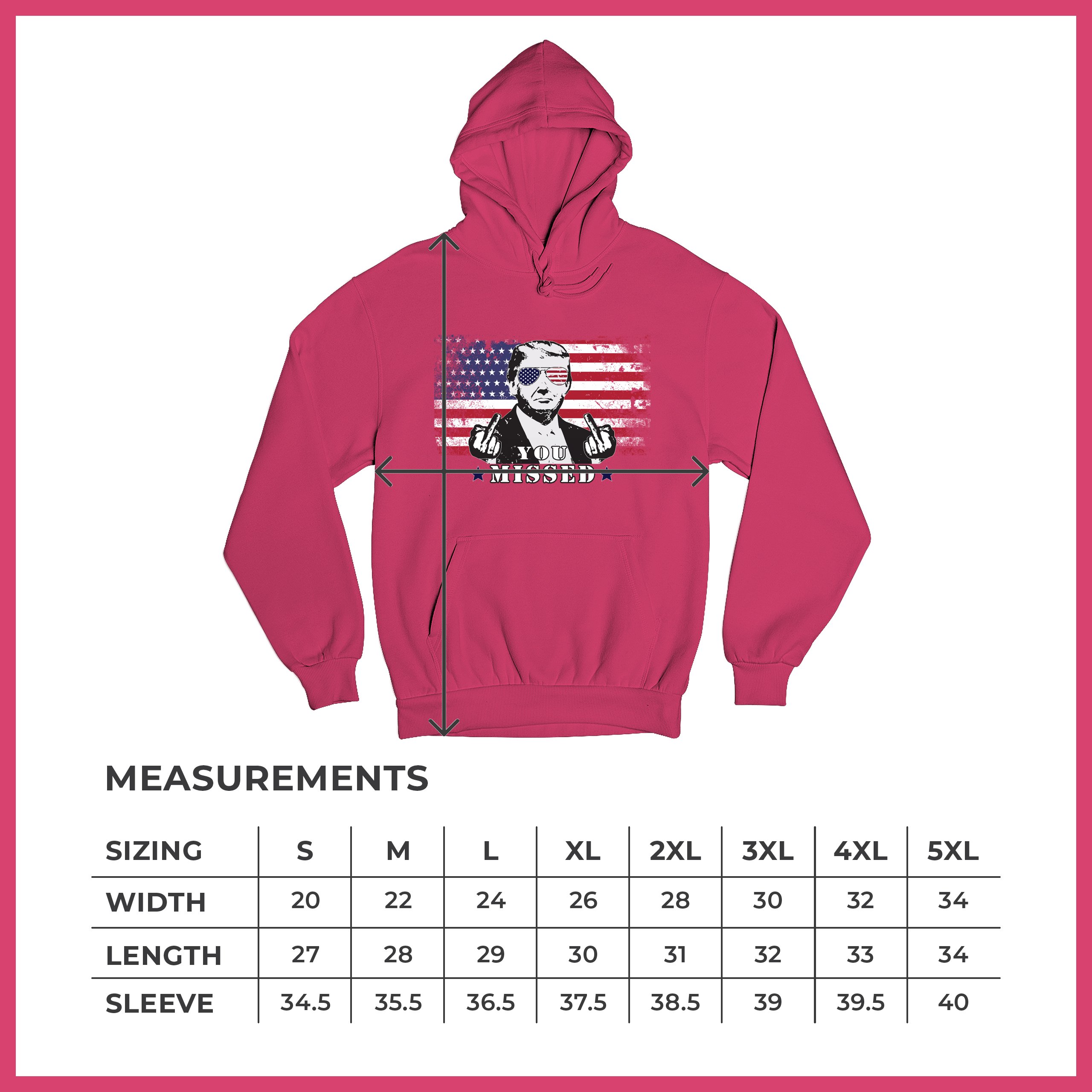 Donald Trump You Missed Sweatshirt 2024 President Vote Red