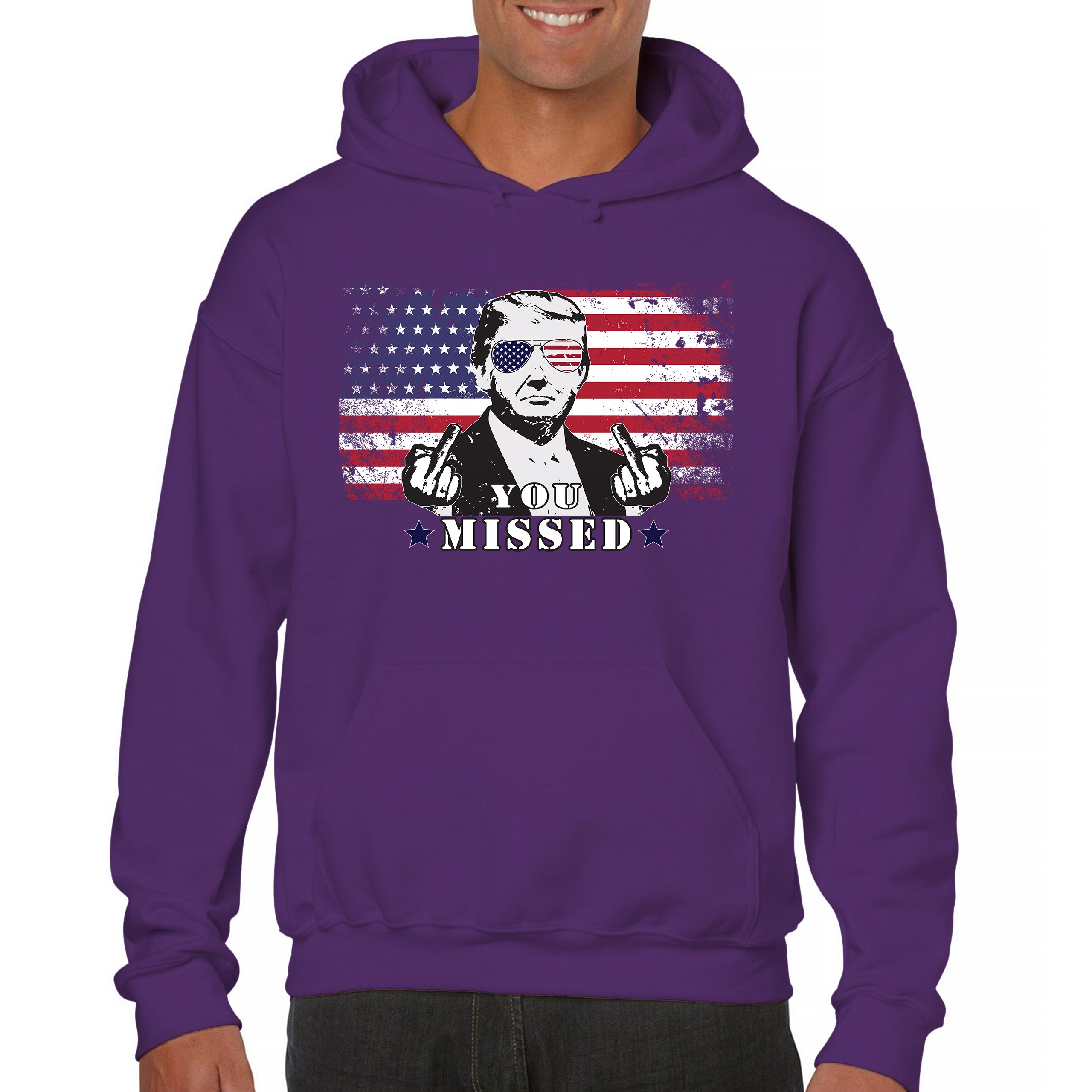 Donald Trump You Missed Sweatshirt 2024 President Vote Red