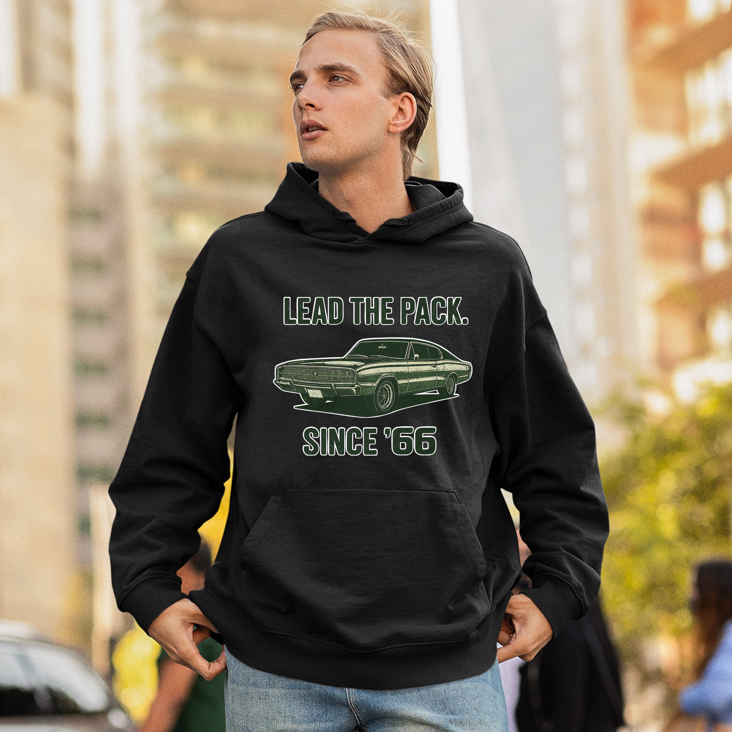 Lead The Pack Since 66 Unisex Hoodie Classic Muscle Car Vintage 1966 - Picture 5 of 57