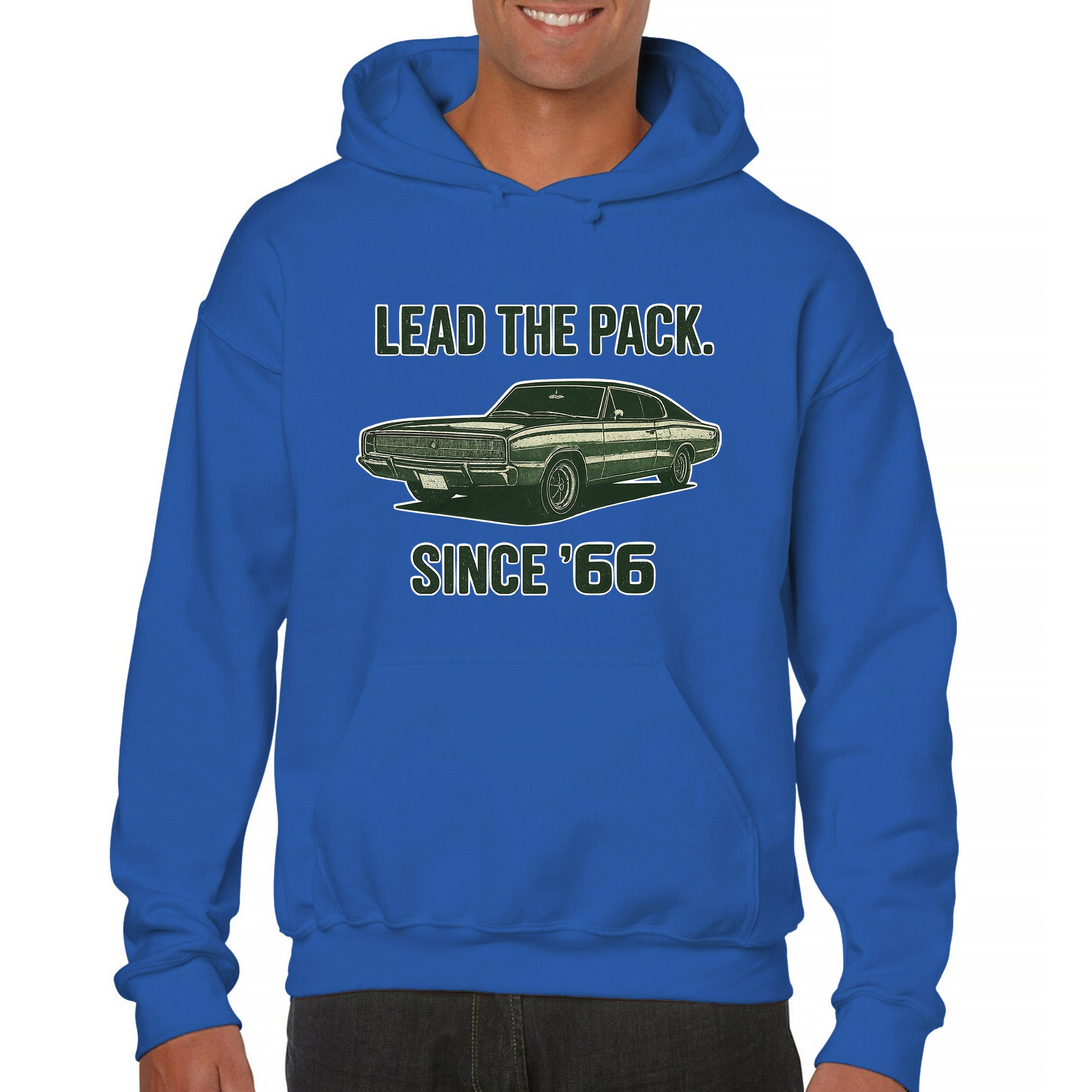 Lead The Pack Since 66 Unisex Hoodie Classic Muscle Car Vintage 1966 - Picture 44 of 57