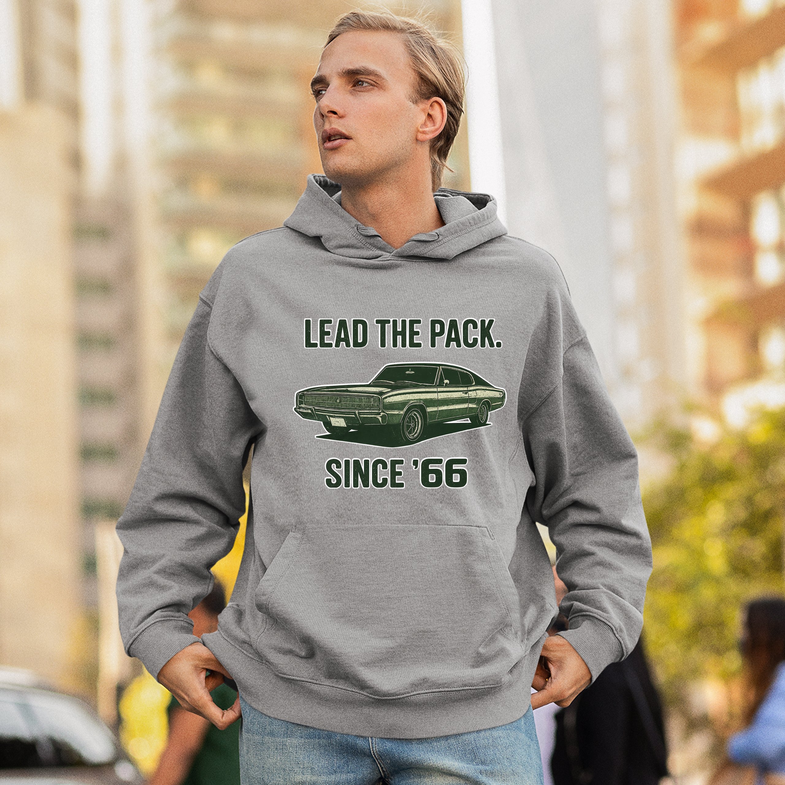Lead The Pack Since 66 Unisex Hoodie Classic Muscle Car Vintage 1966 - Picture 12 of 57