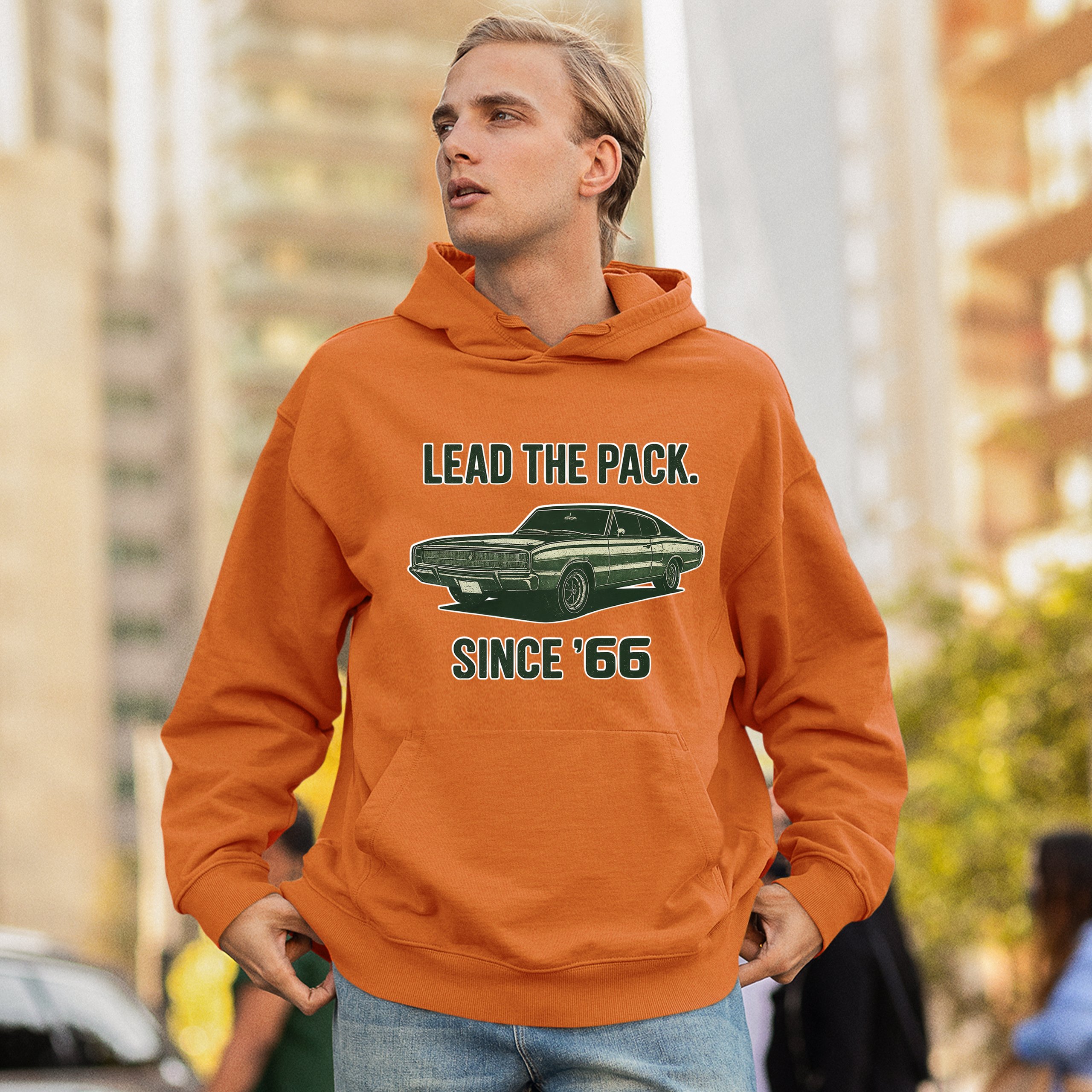 Lead The Pack Since 66 Unisex Hoodie Classic Muscle Car Vintage 1966 - Picture 19 of 57