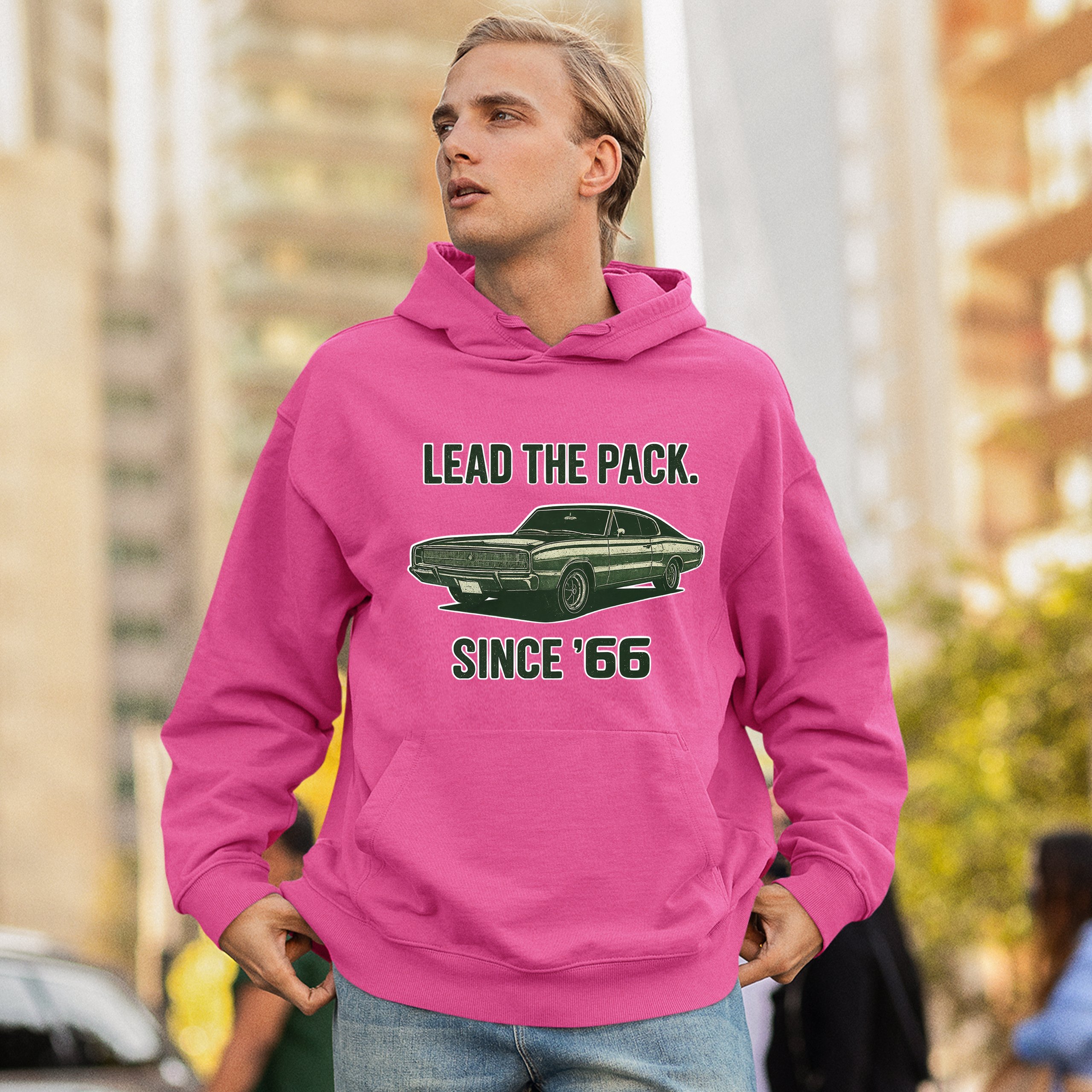 Lead The Pack Since 66 Unisex Hoodie Classic Muscle Car Vintage 1966 - Picture 54 of 57
