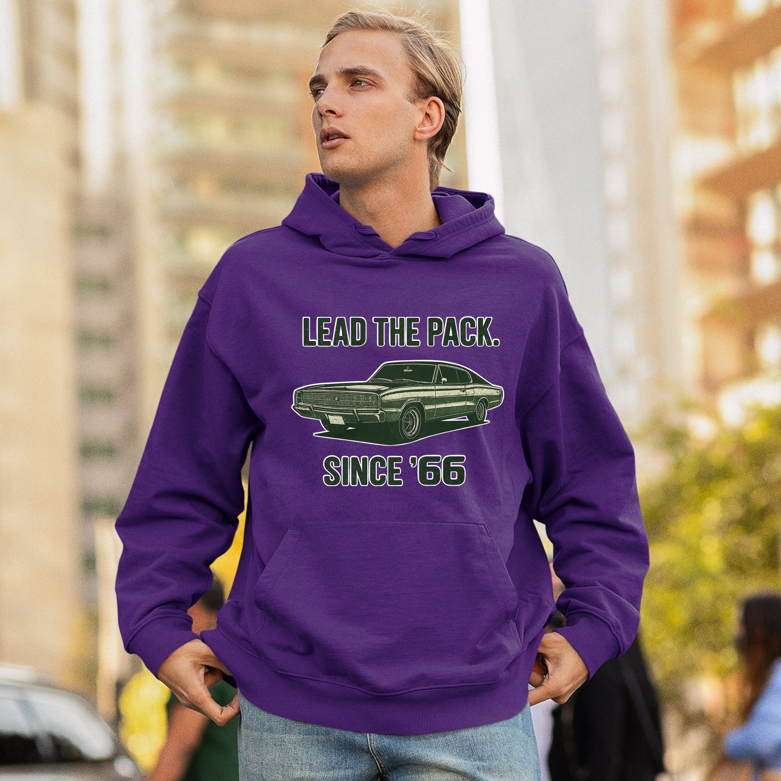 Lead The Pack Since 66 Unisex Hoodie Classic Muscle Car Vintage 1966 - Picture 26 of 57