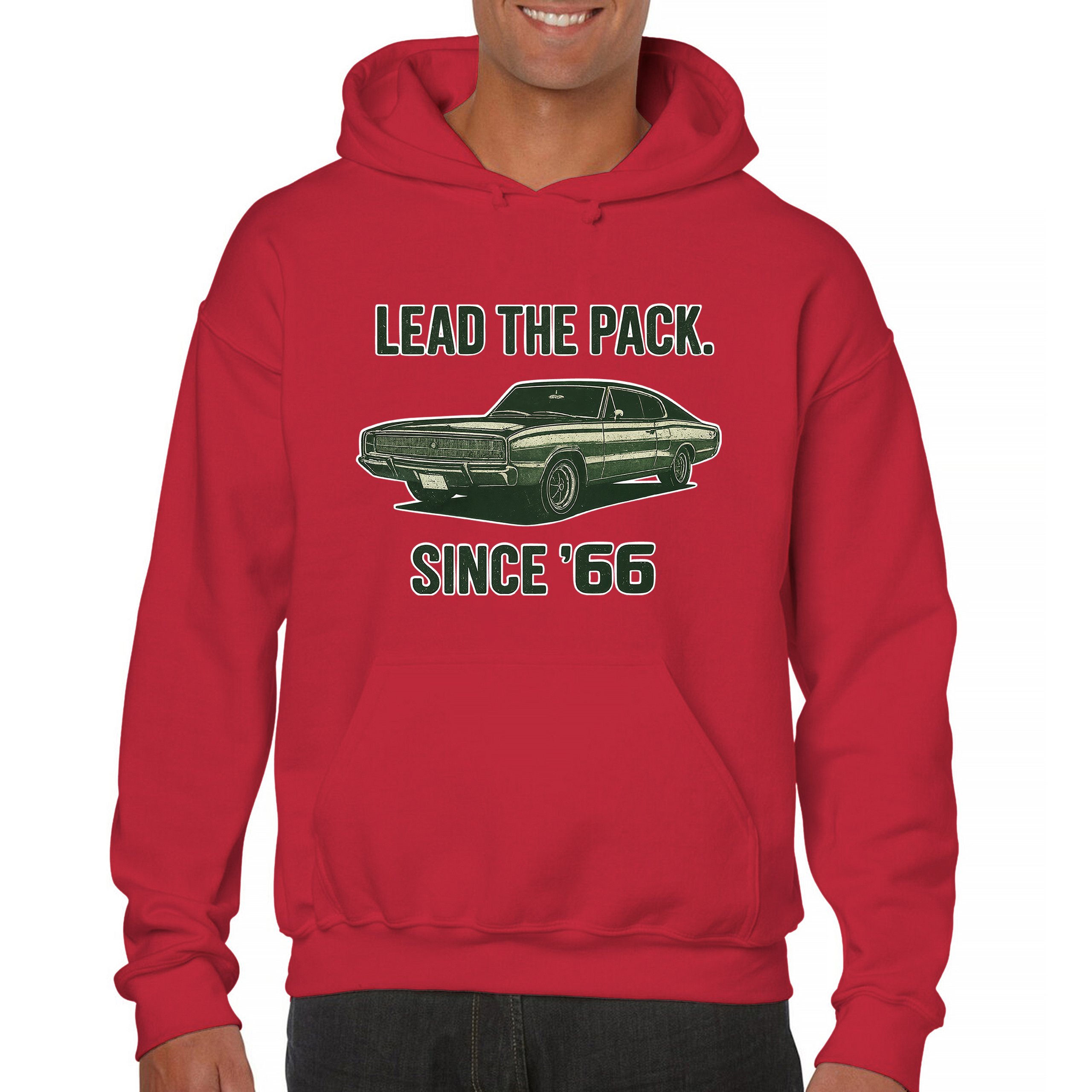 Lead The Pack Since 66 Unisex Hoodie Classic Muscle Car Vintage 1966 - Picture 30 of 57