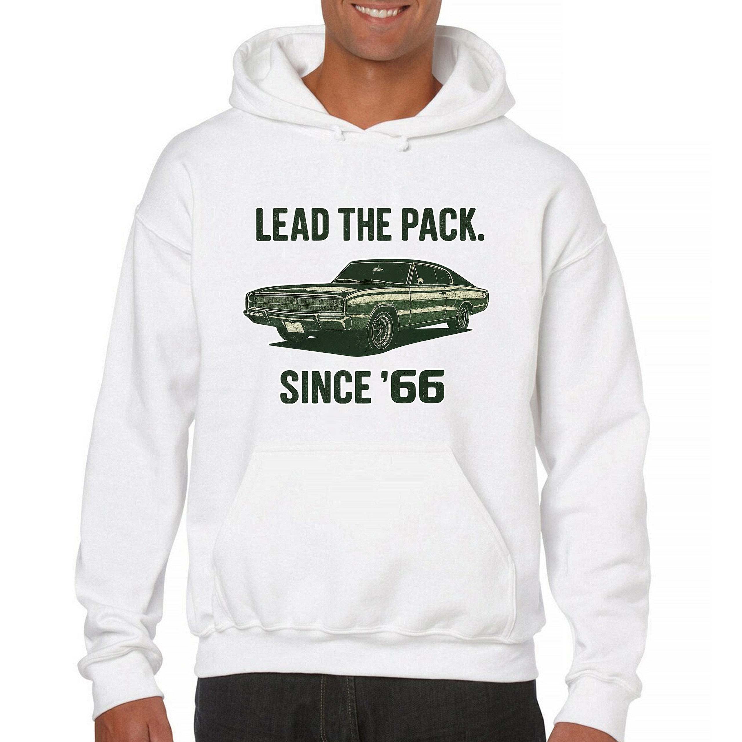 Lead The Pack Since 66 Unisex Hoodie Classic Muscle Car Vintage 1966 - Picture 37 of 57