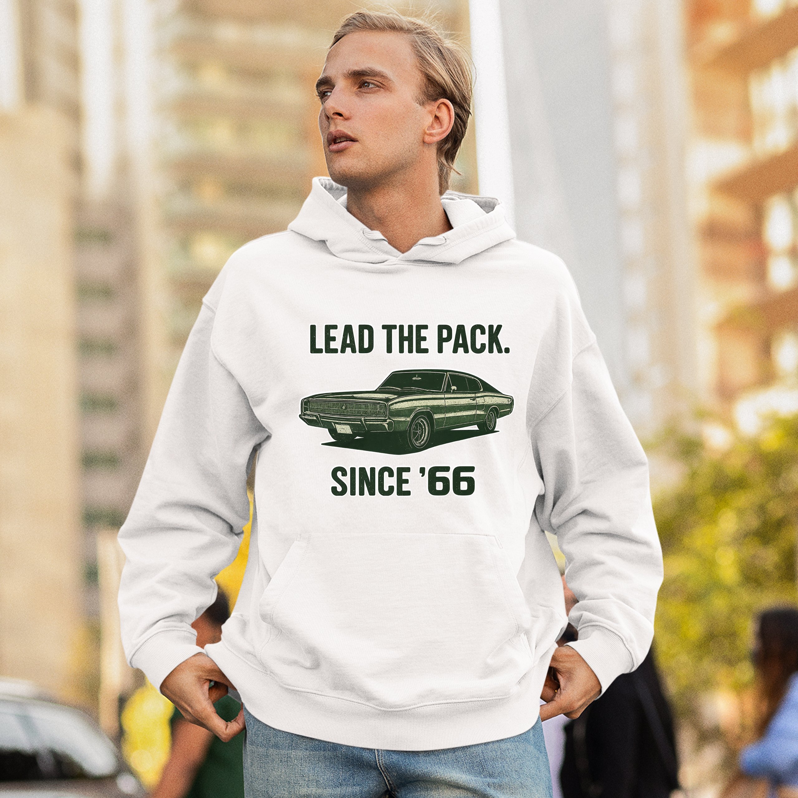 Lead The Pack Since 66 Unisex Hoodie Classic Muscle Car Vintage 1966 - Picture 40 of 57