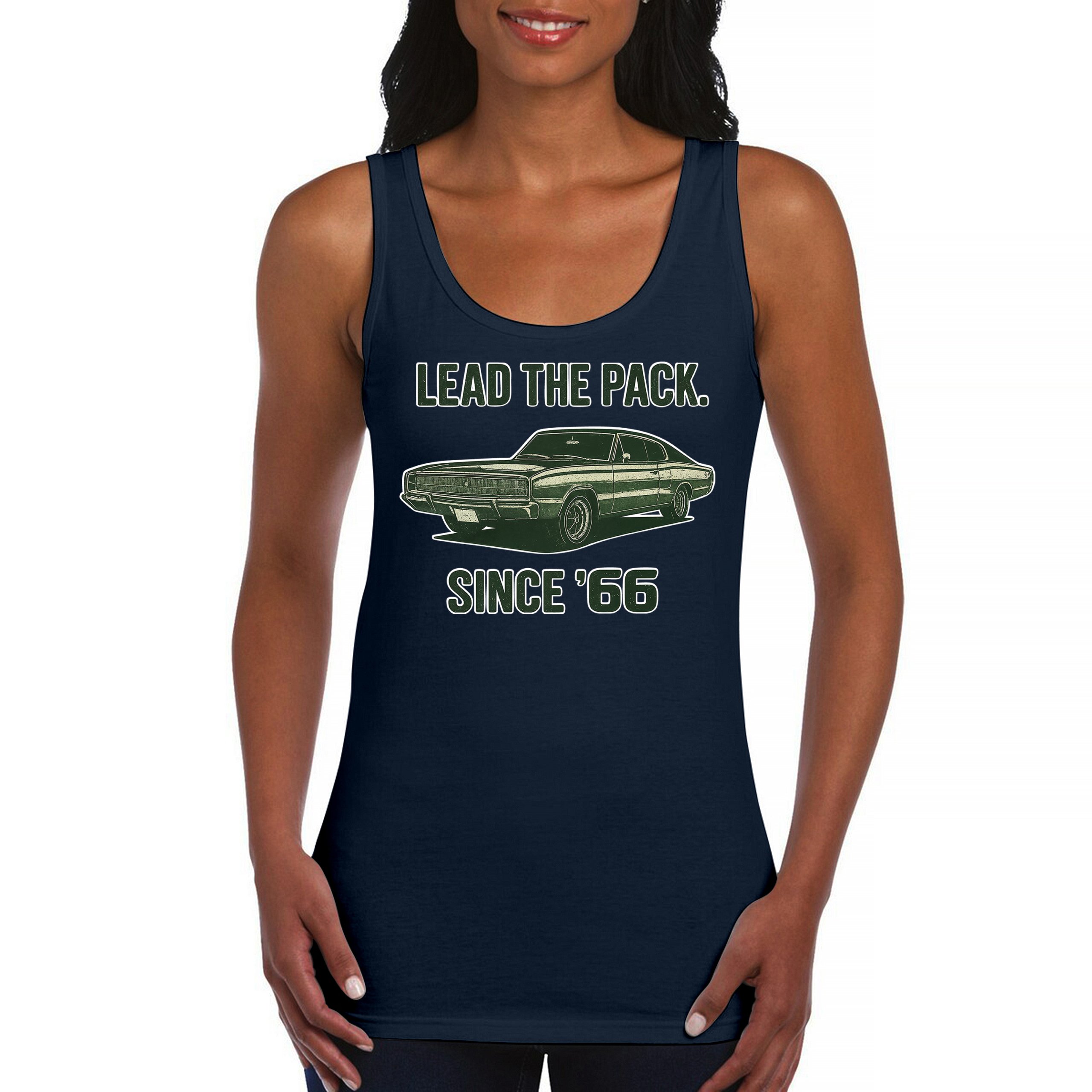 Lead The Pack Since 66 Women's Tank Top Classic Muscle Car Vintage 1966 - Picture 23 of 36