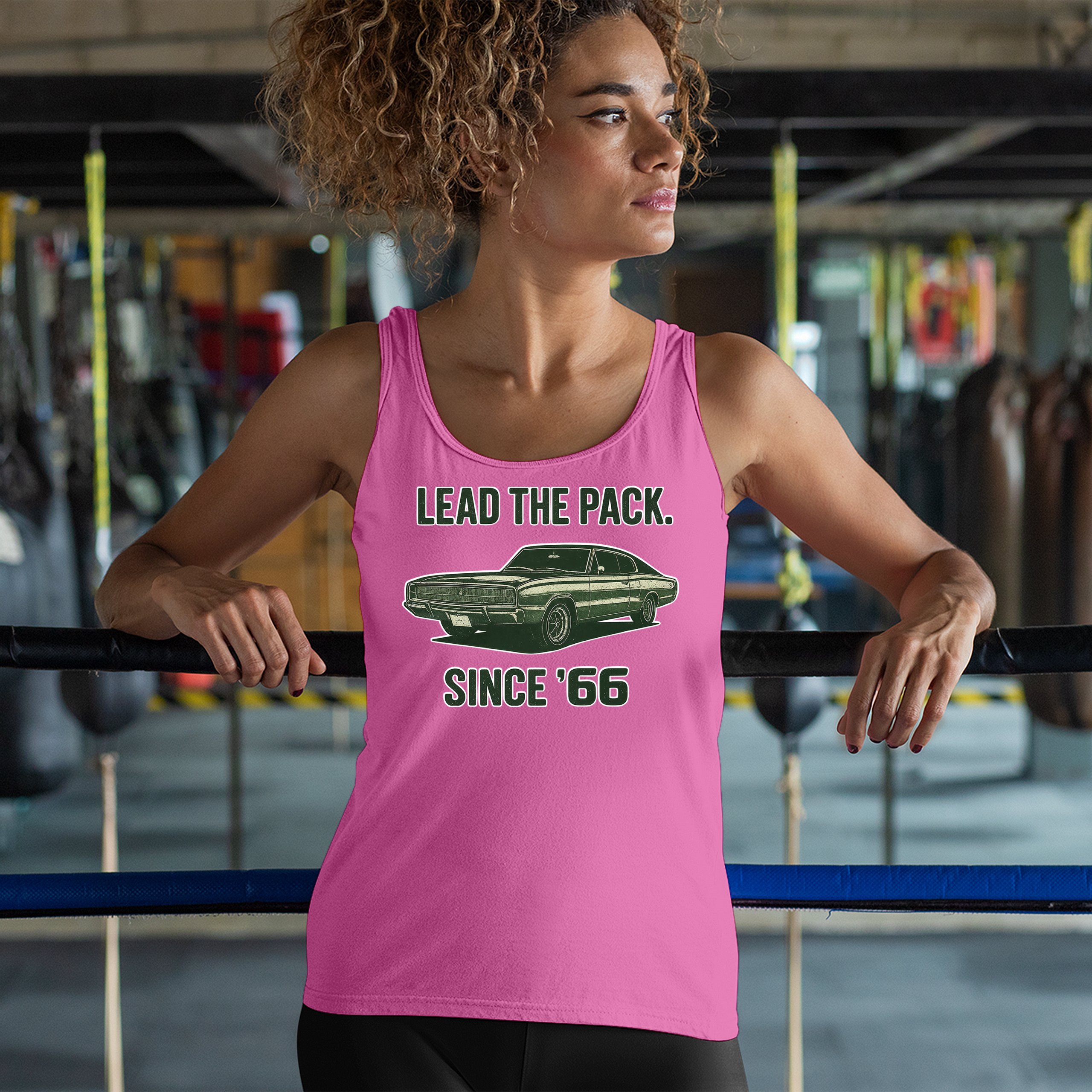 Lead The Pack Since 66 Women's Tank Top Classic Muscle Car Vintage 1966 - Picture 33 of 36