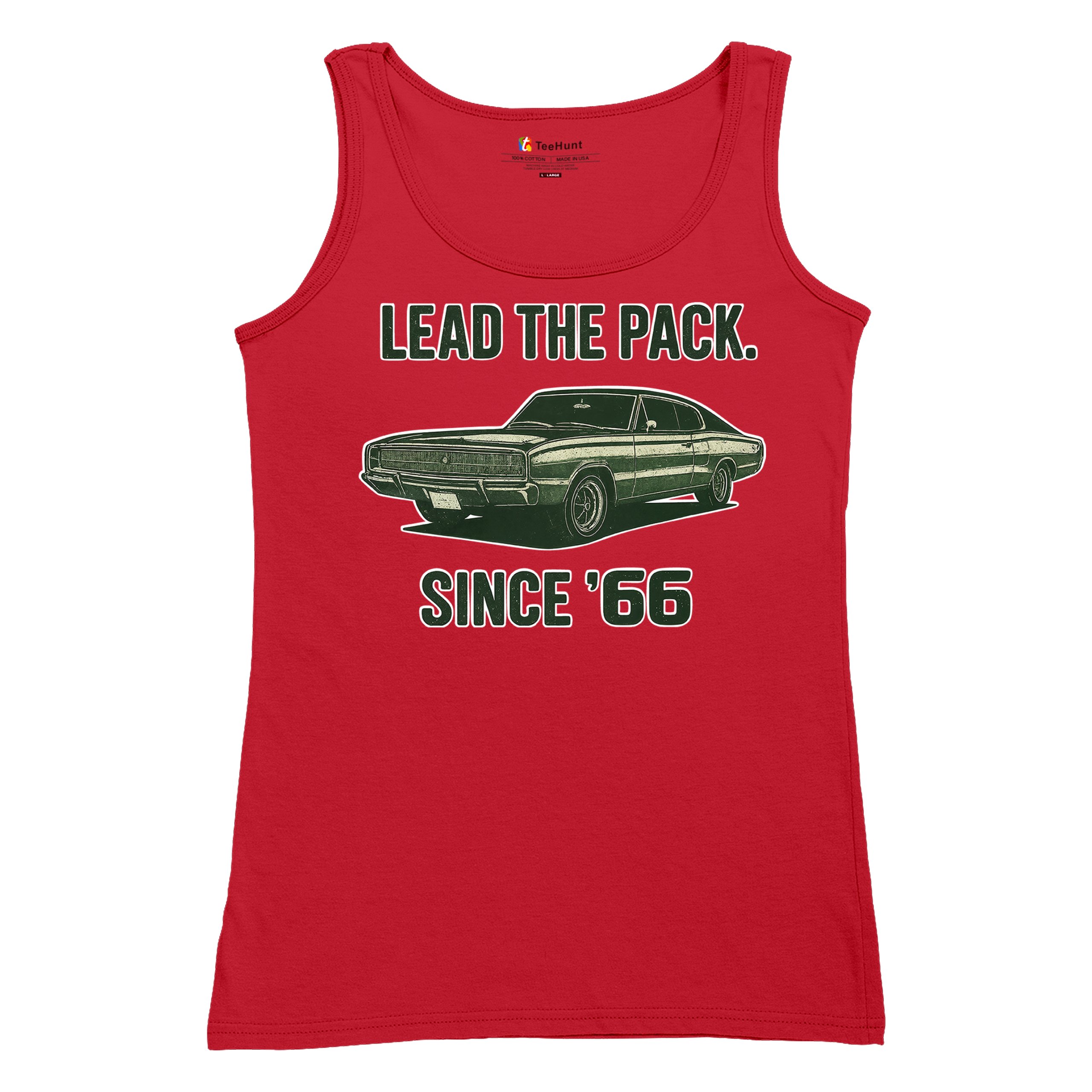 Lead The Pack Since 66 Women's Tank Top Classic Muscle Car Vintage 1966 - Picture 13 of 36