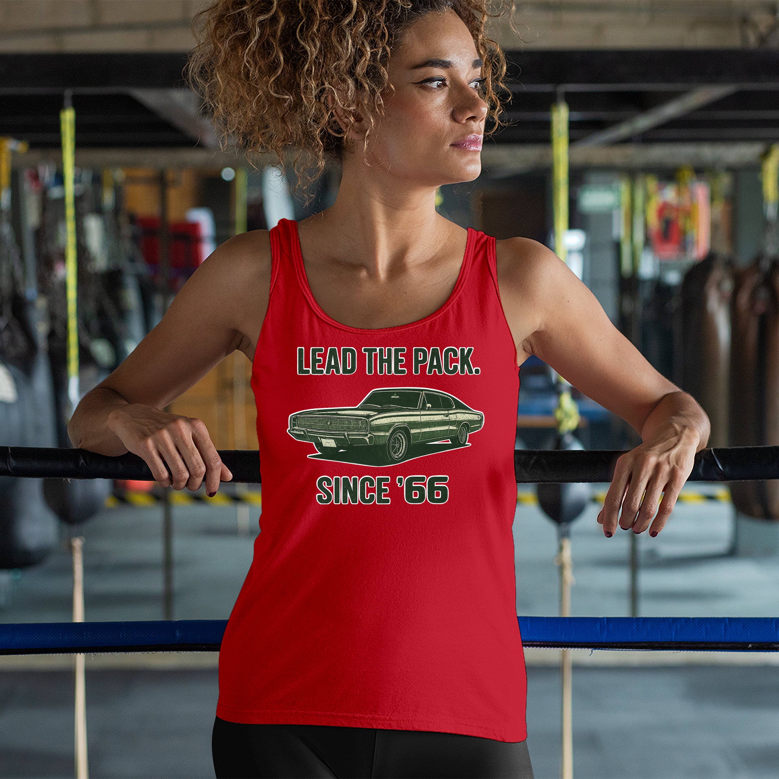 Lead The Pack Since 66 Women's Tank Top Classic Muscle Car Vintage 1966 - Picture 12 of 36