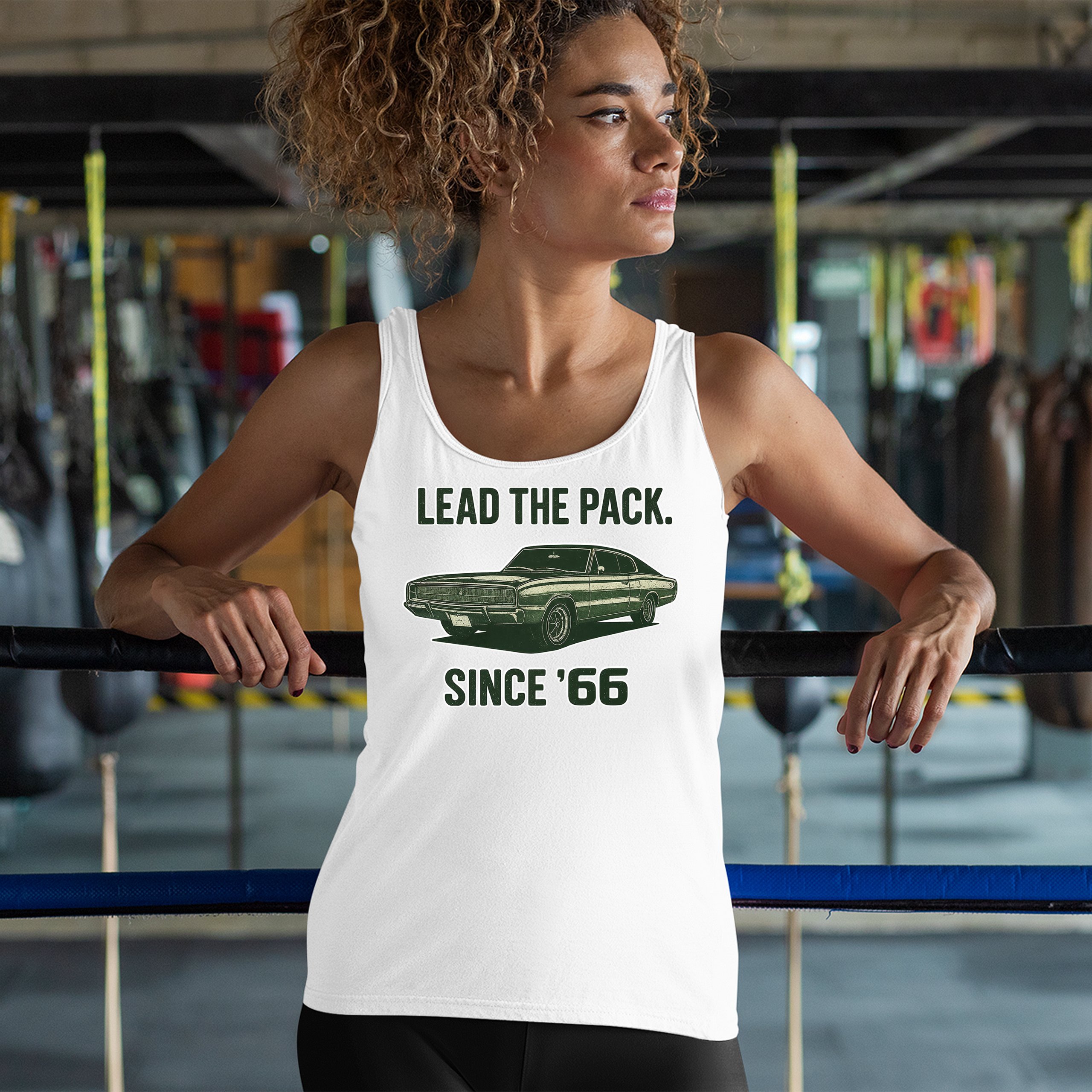 Lead The Pack Since 66 Women's Tank Top Classic Muscle Car Vintage 1966 - Picture 19 of 36
