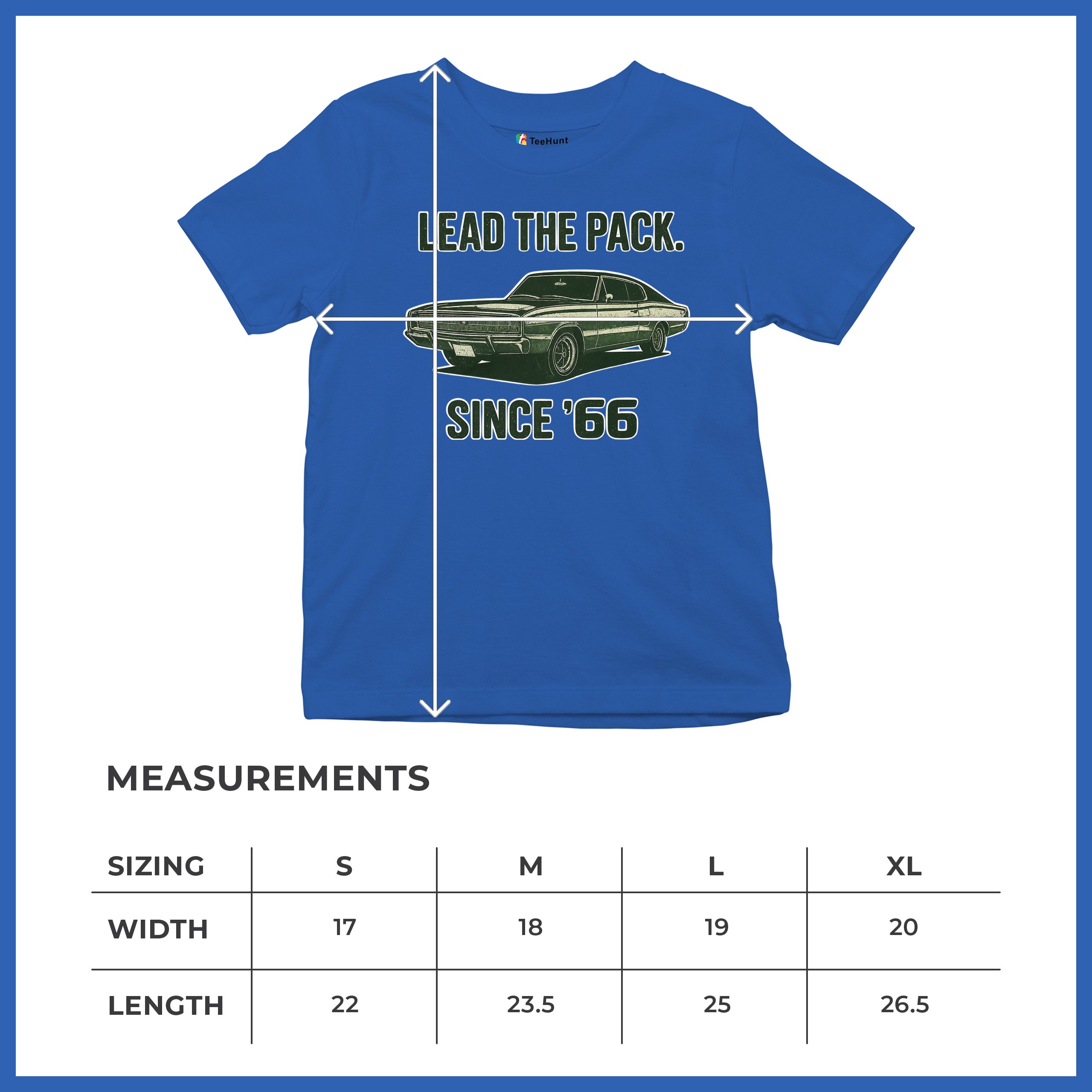 Lead The Pack Since 66 Youth T-shirt Classic Muscle Car Vintage 1966 Kids - Picture 43 of 50