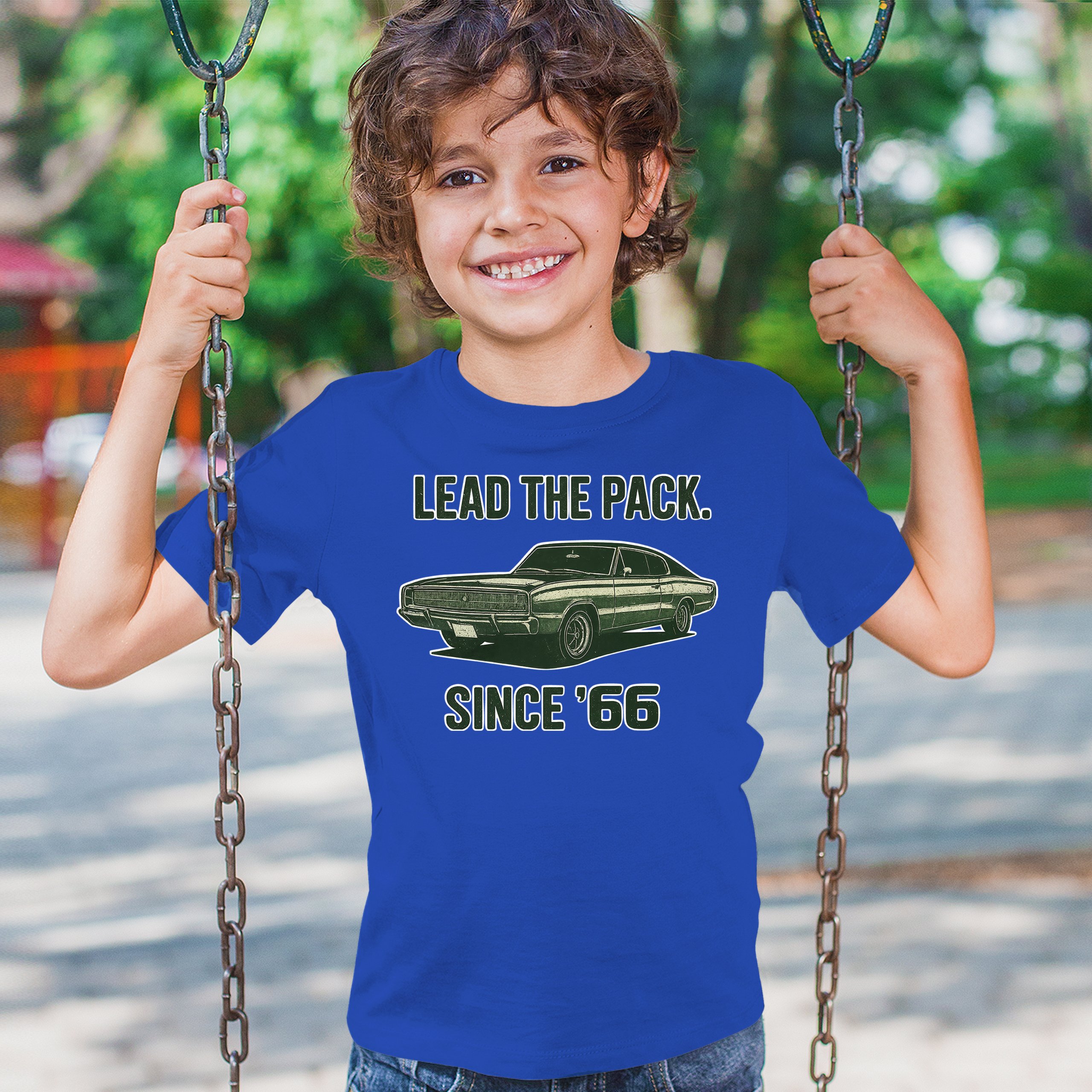Lead The Pack Since 66 Youth T-shirt Classic Muscle Car Vintage 1966 Kids - Picture 40 of 50