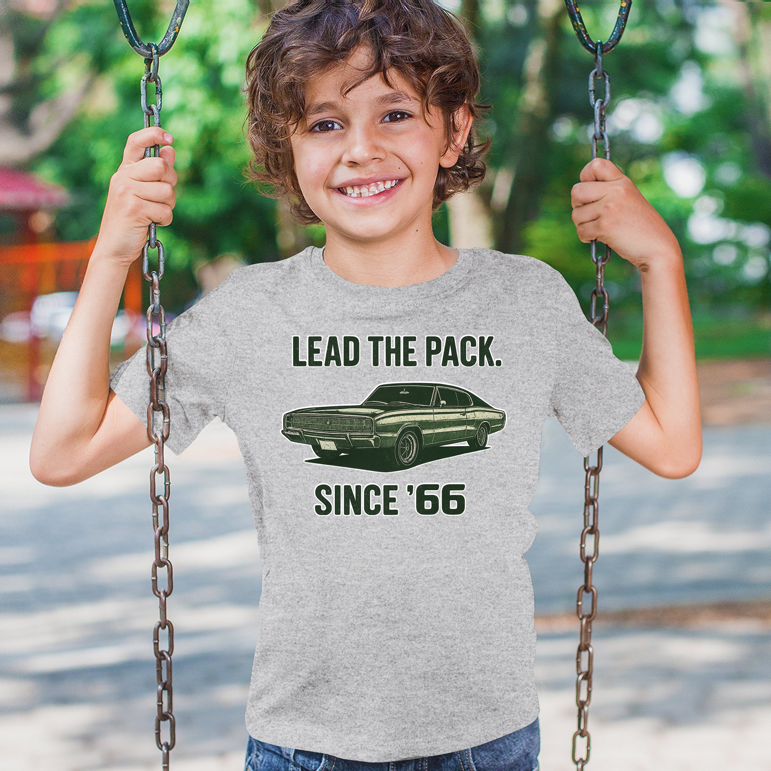 Lead The Pack Since 66 Youth T-shirt Classic Muscle Car Vintage 1966 Kids - Picture 12 of 50