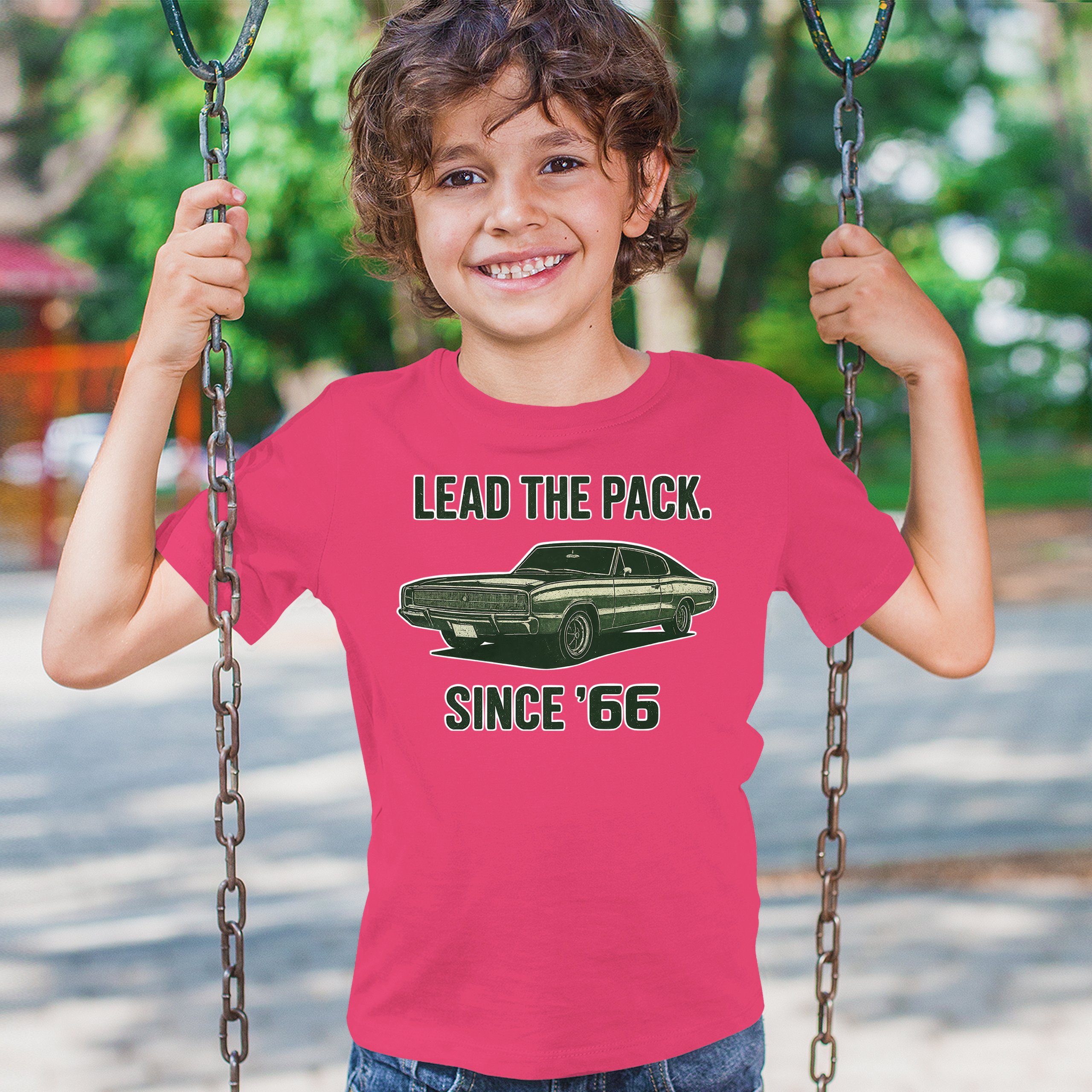 Lead The Pack Since 66 Youth T-shirt Classic Muscle Car Vintage 1966 Kids - Picture 47 of 50