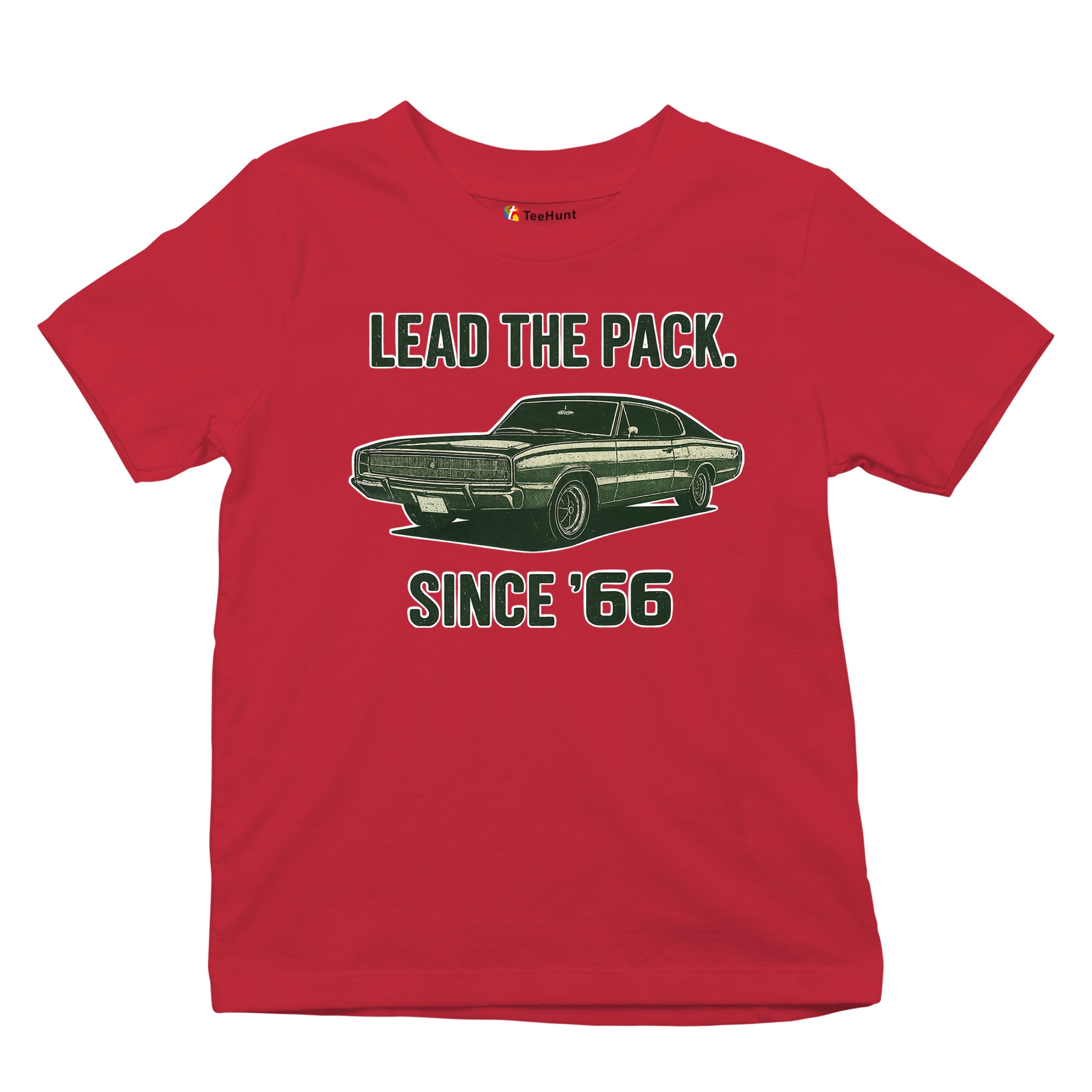 Lead The Pack Since 66 Youth T-shirt Classic Muscle Car Vintage 1966 Kids - Picture 20 of 50