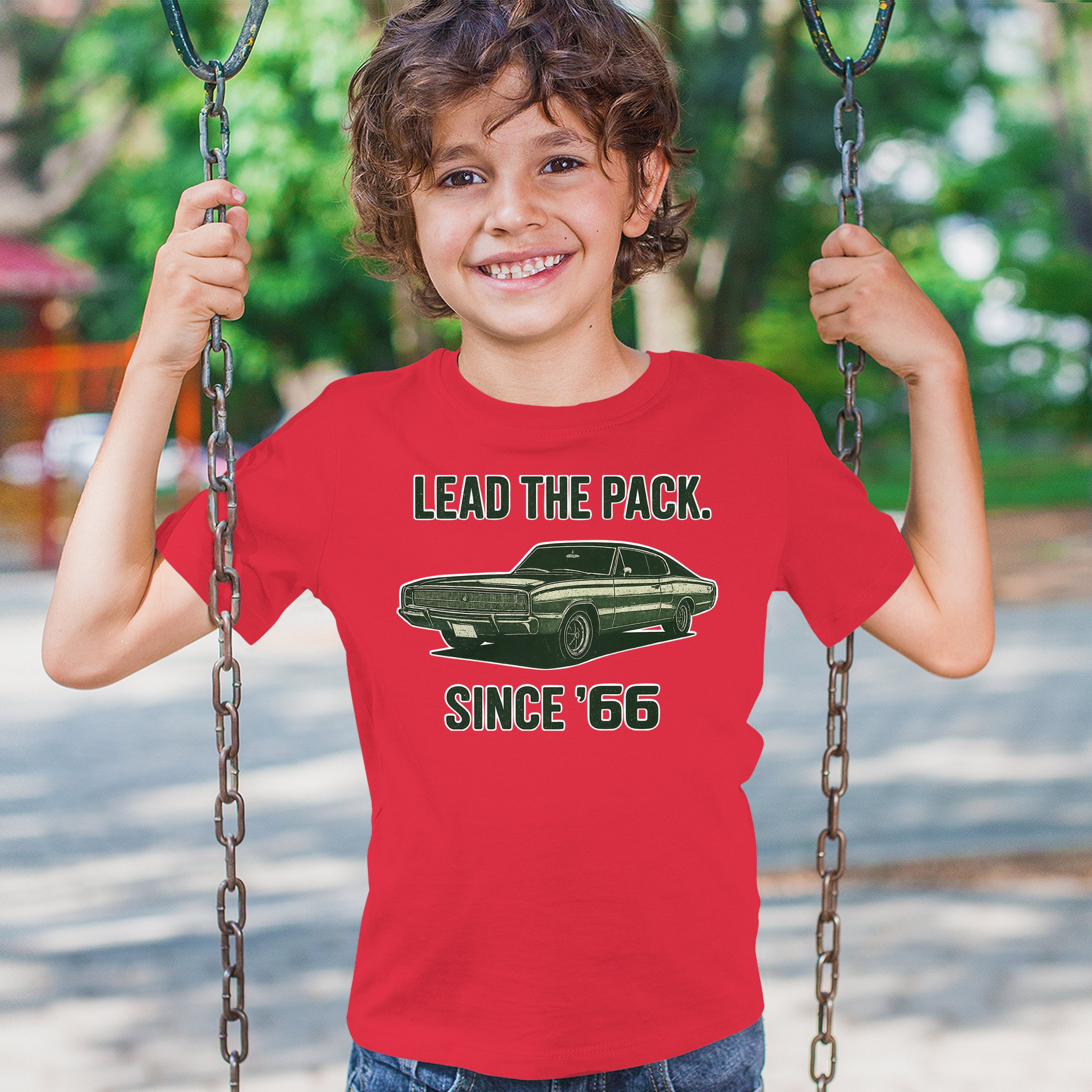 Lead The Pack Since 66 Youth T-shirt Classic Muscle Car Vintage 1966 Kids - Picture 19 of 50
