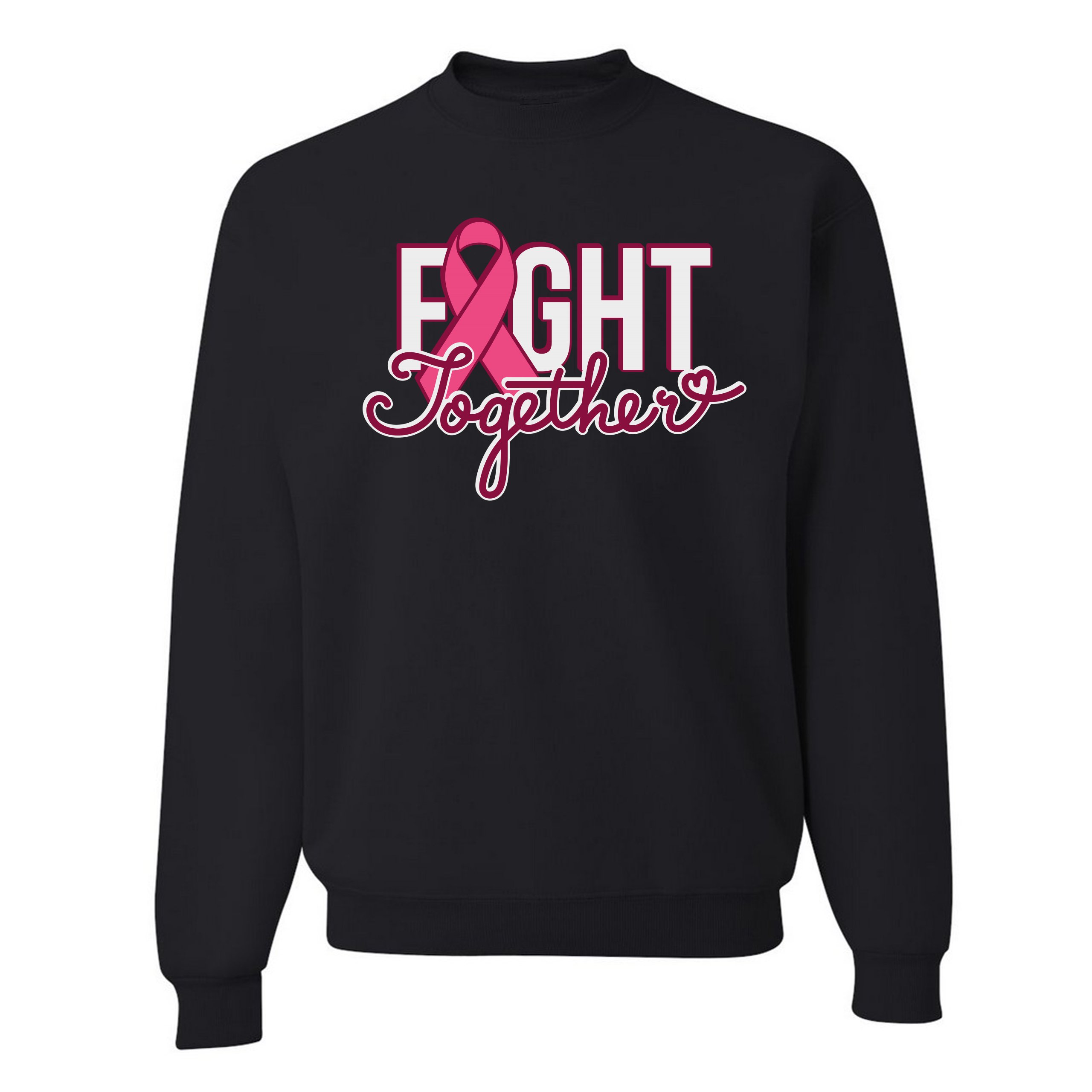 Fight Together Sweatshirt Breast Cancer Awareness Warrior Crewneck - Picture 3 of 36