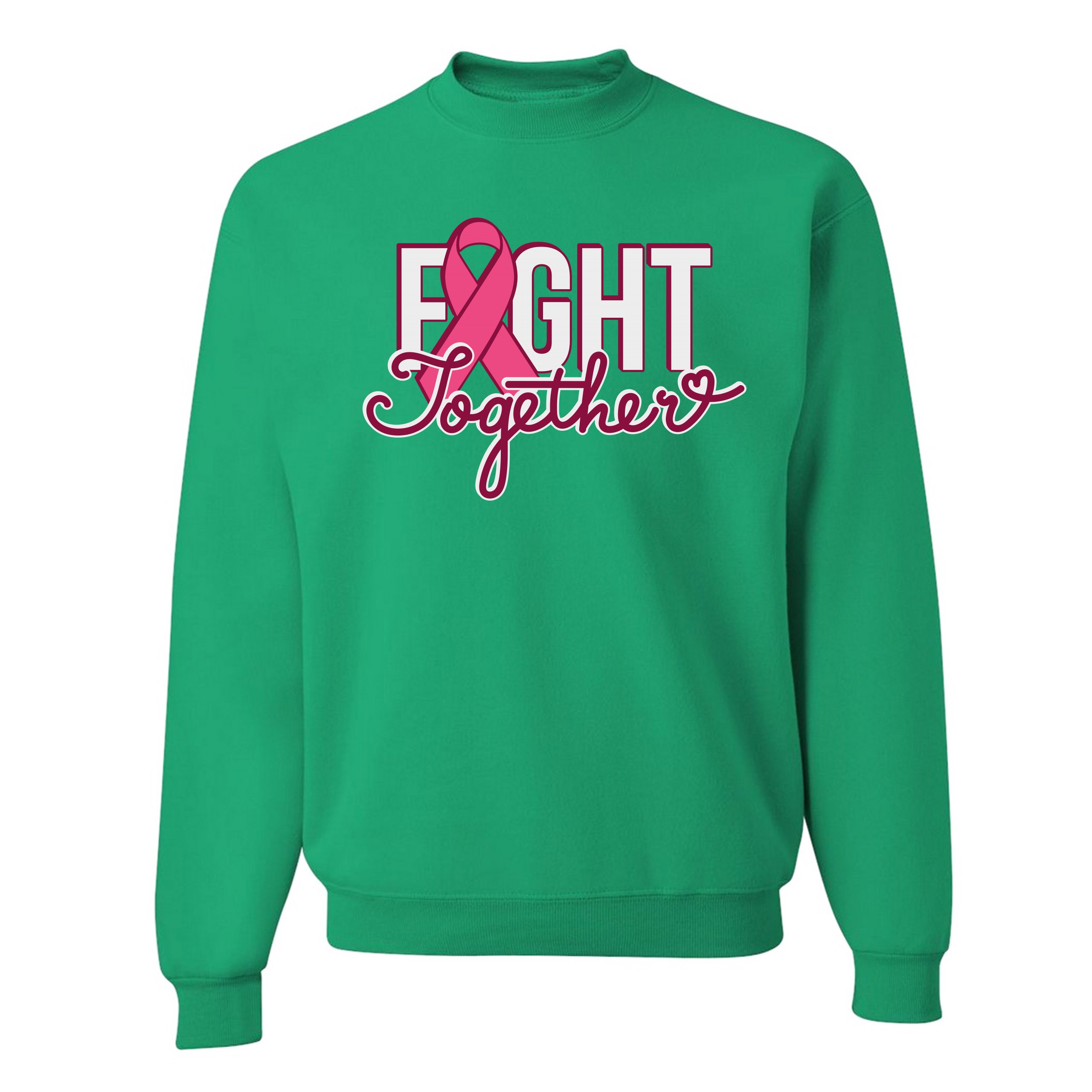 Fight Together Sweatshirt Breast Cancer Awareness Warrior Crewneck - Picture 28 of 36
